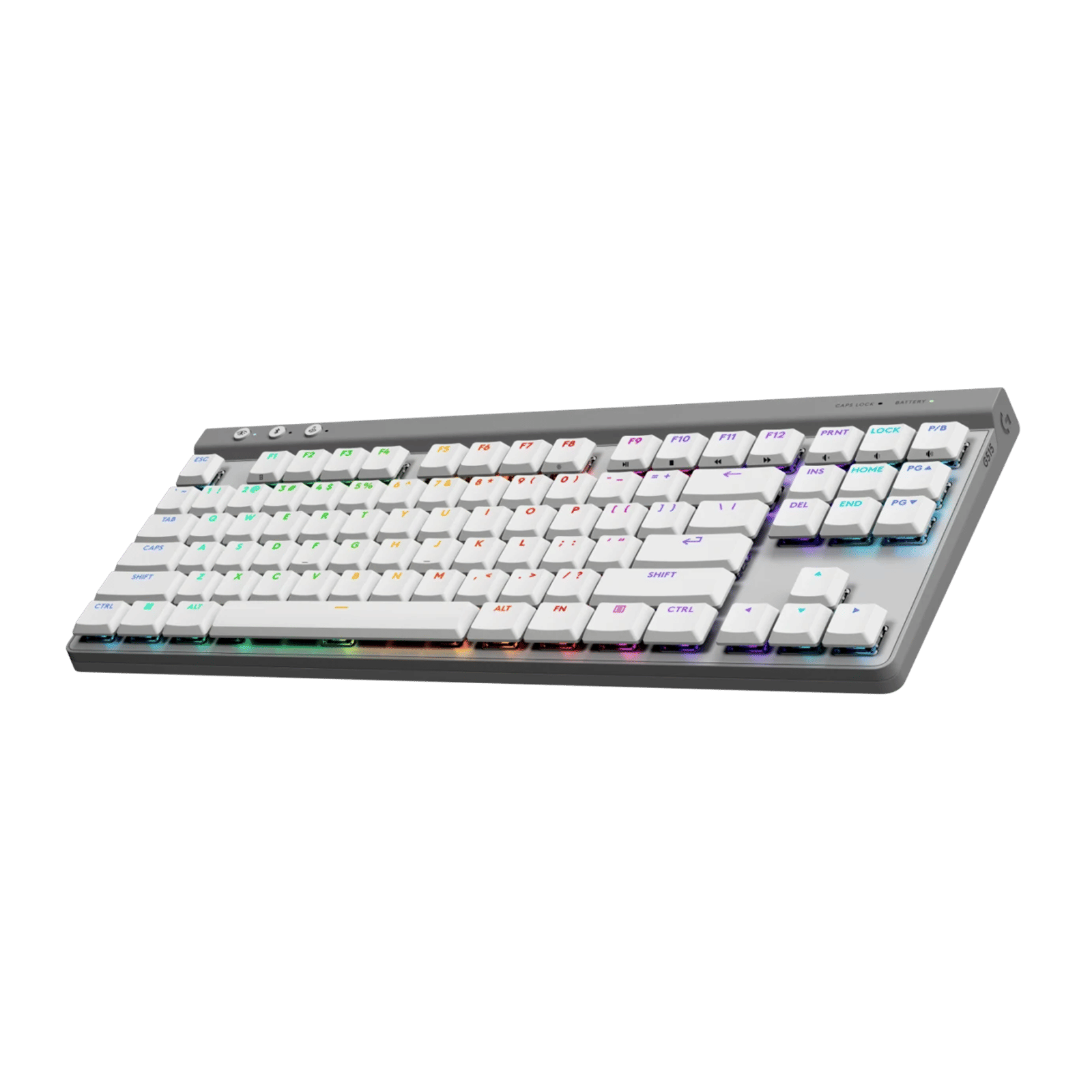 logitech G515 LIGHTSPEED TKL Rechargeable Wireless Gaming Keyboard with Tri-mode Connectivity (GL Mechanical Switches, White)_5