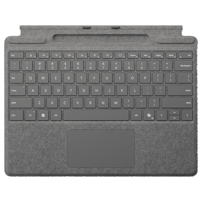 Microsoft EP2-01842 Wireless Keyboard for Surface Pro (11th Gen) with Pen Storage (78 Backlit Keys, Platinum)