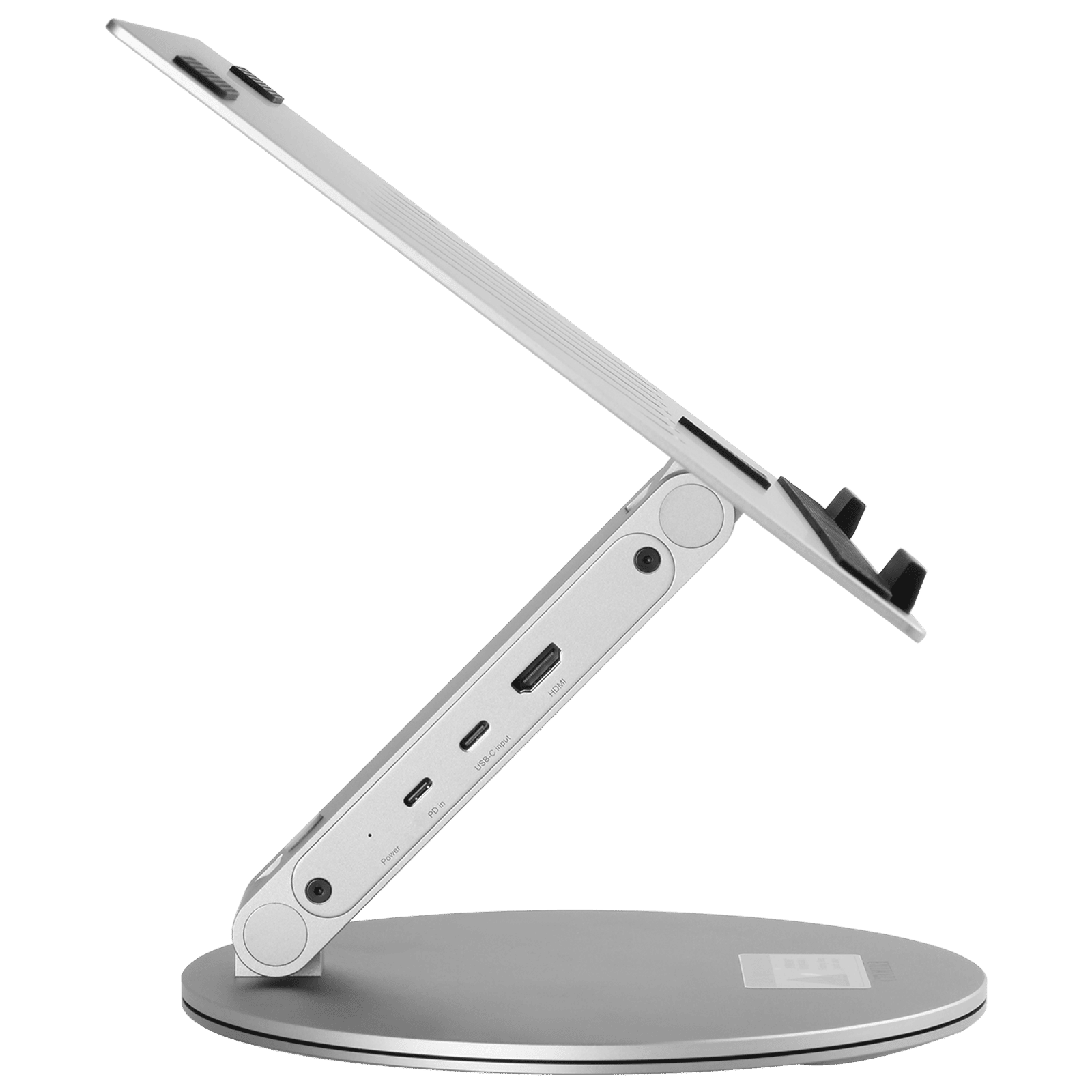 Croma Stand For Laptops Up to 15.6 Inch (Built-in Type-C hub, Silver)_4