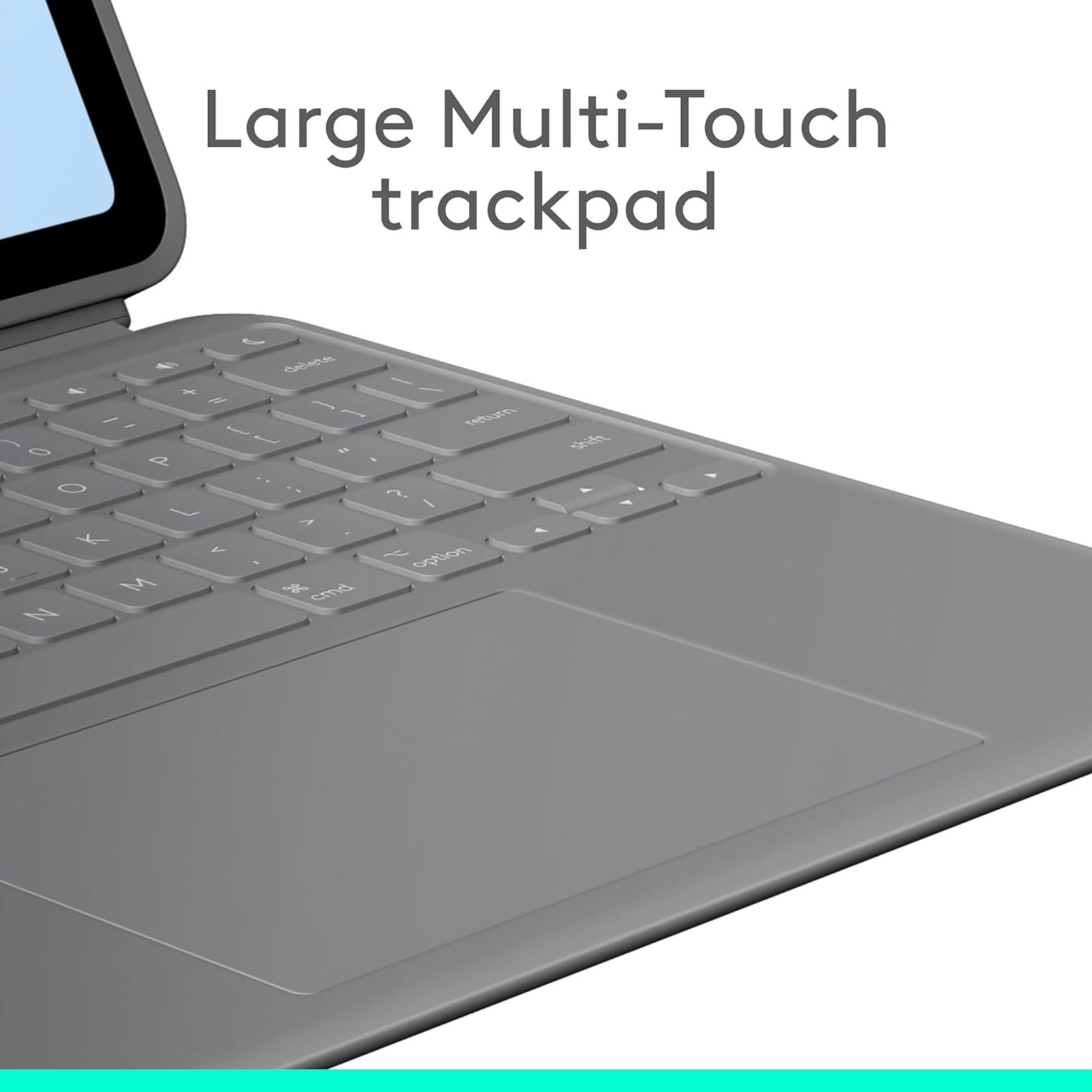 logitech Combo Touch Detachable Keyboard for Apple iPad Air 13 Inch Tablets with Touchpad (Flexible Kickstand, Oxford Grey)_5