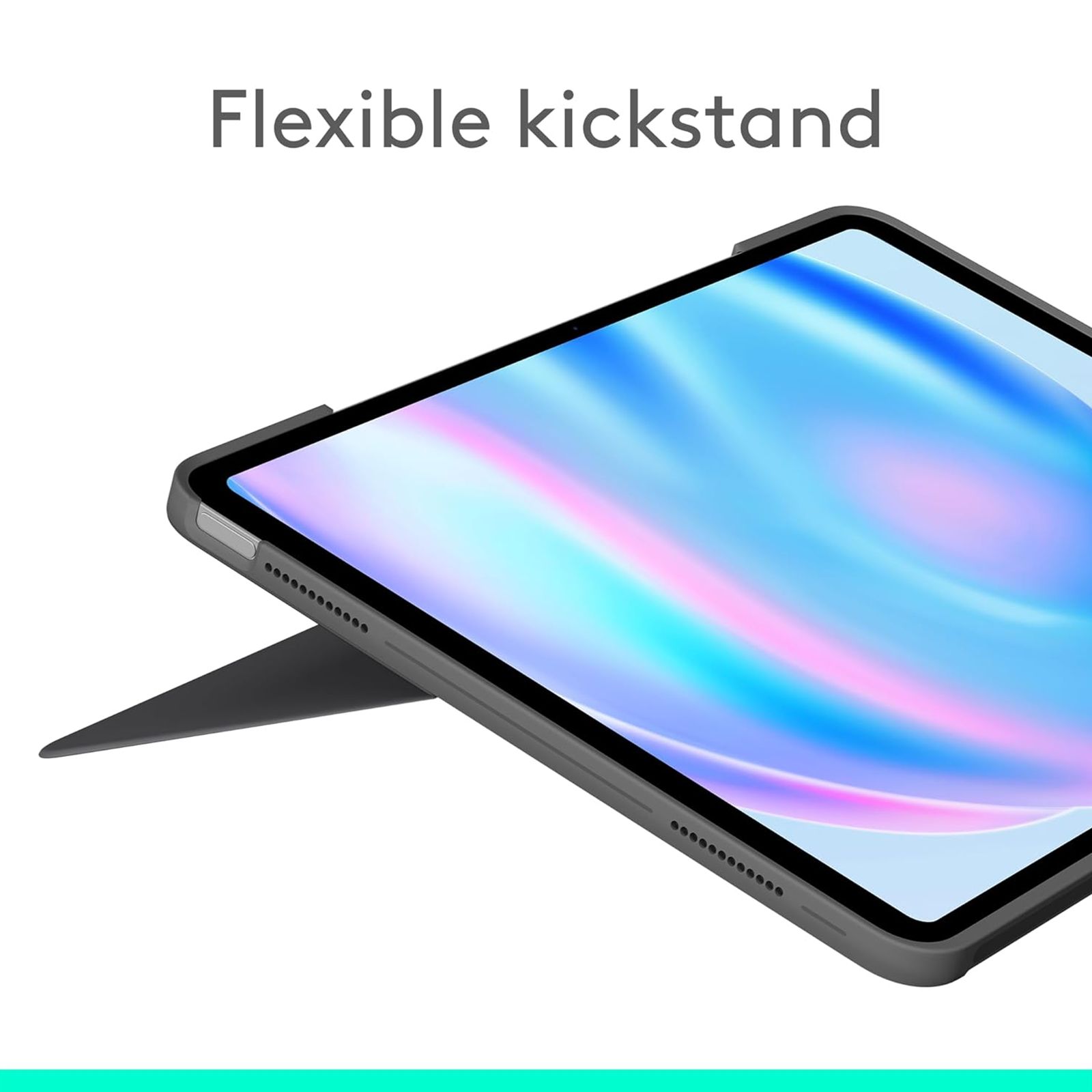 logitech Combo Touch Detachable Keyboard for Apple iPad Air 13 Inch Tablets with Touchpad (Flexible Kickstand, Oxford Grey)_3