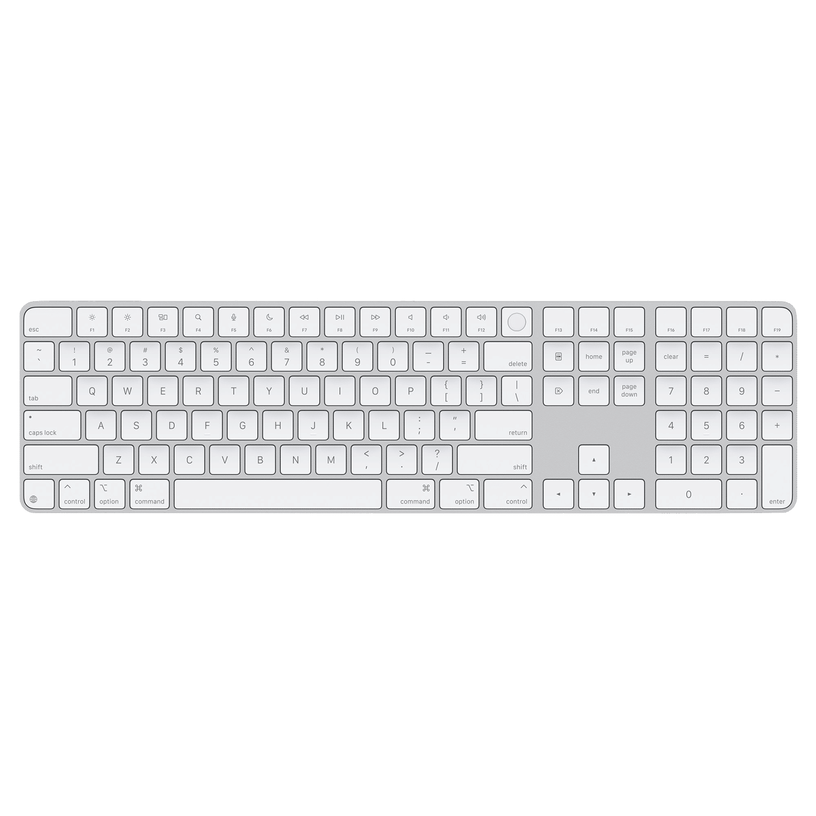 Apple Magic Rechargeable Bluetooth Wireless Keyboard with Dedicated Multimedia Keys (Pair & Charge, White) Apple Magic Rechargeable Bluetooth Wireless Keyboard with Dedicated Multimedia Keys (Pair & Charge, White)_1