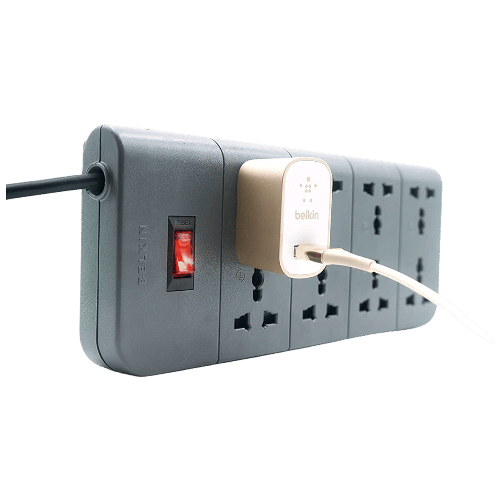 belkin Economy Series 6 Amps 8 Sockets Surge Protector with Individual Switch (2 Meters, Heavy Duty Cable Overload Protection, F9E800zb2M, Grey) belkin Economy Series 6 Amps 8 Sockets Surge Protector with Individual Switch (2 Meters, Heavy Duty Cable Overload Protection, F9E800zb2M, Grey)_2