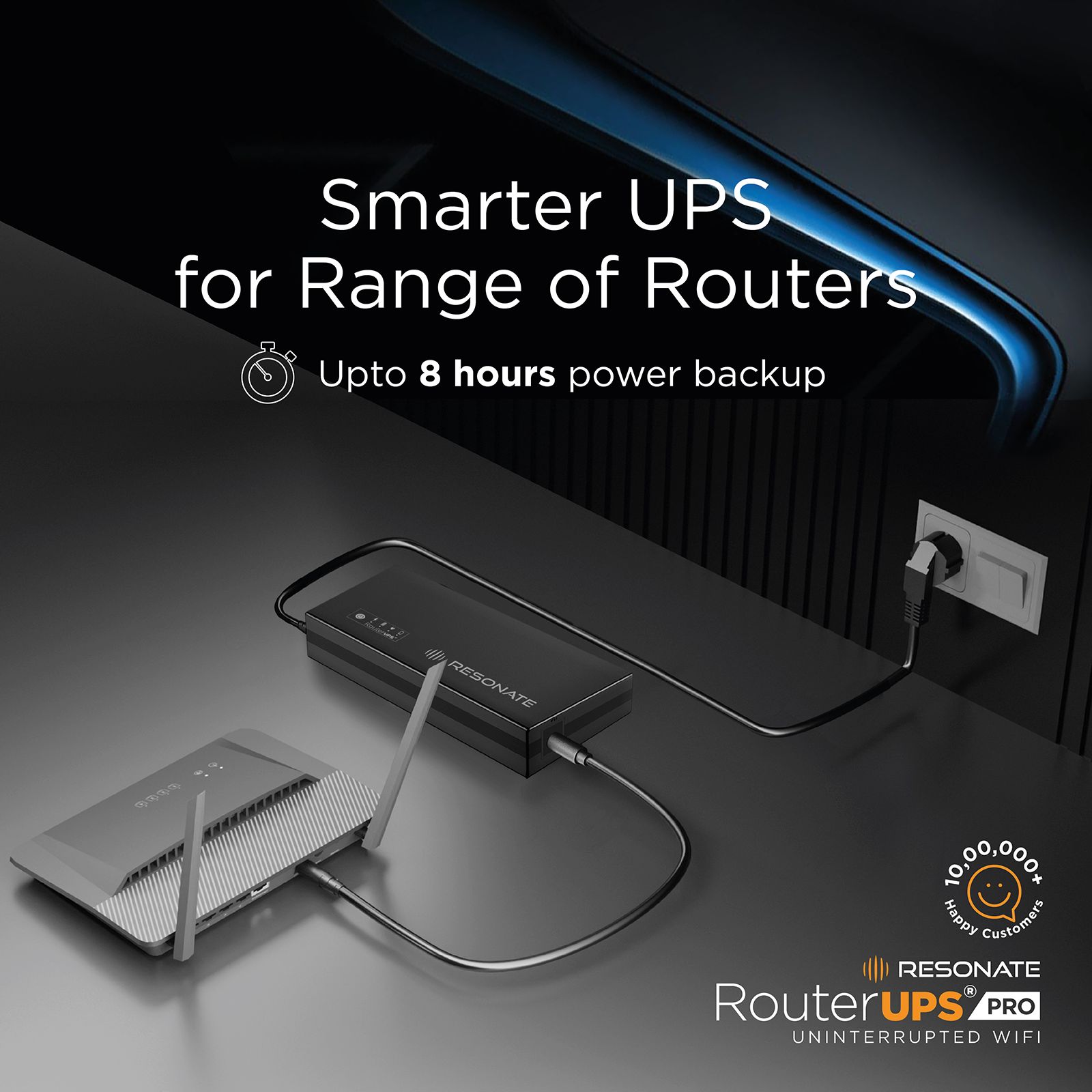 RESONATE RouterUPS Pro UPS for WiFi Router (Up to 6 Hours Power Backup, CRU12V3A, Black) RESONATE RouterUPS Pro UPS for WiFi Router (Up to 6 Hours Power Backup, CRU12V3A, Black)_2