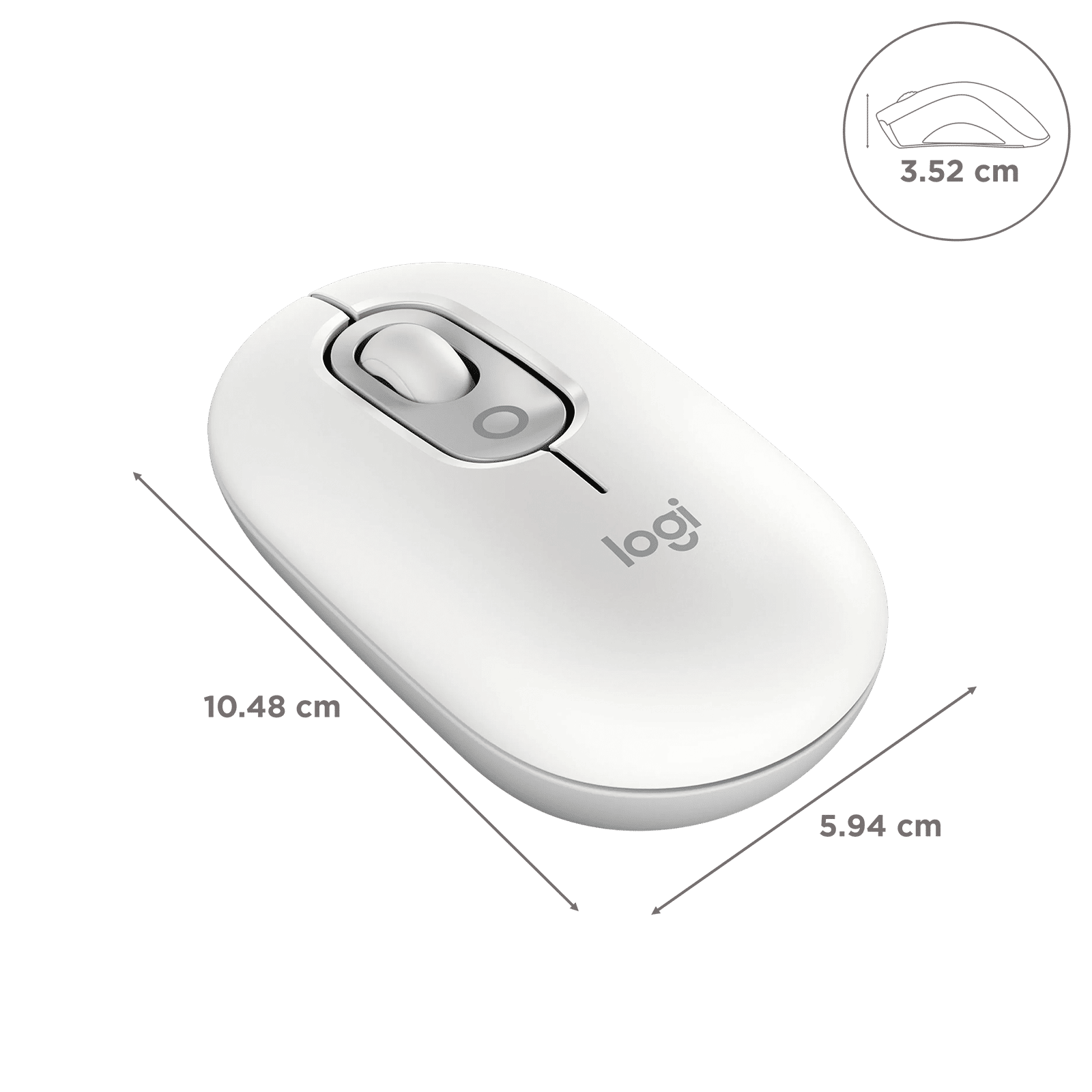 logitech POP Bluetooth Wireless Optical Performance Mouse with Emoji Software (4000 DPI Adjustable, 3 Easy Switch Channels, Off White)_3