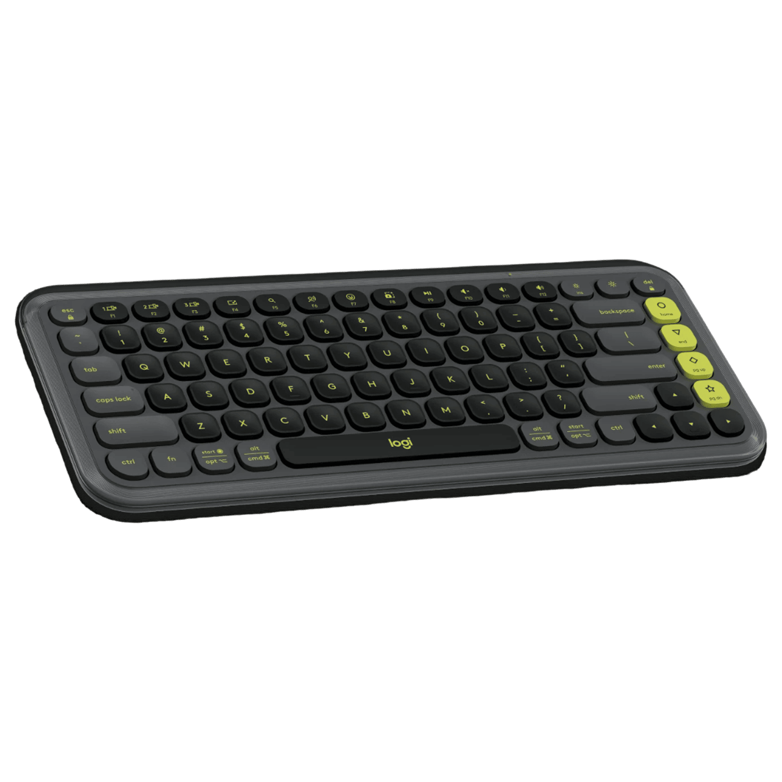 logitech POP Icon Keys Bluetooth Wireless Keyboard with Customizable Action Keys (Easy Switch Keys, Graphite and Green) logitech POP Icon Keys Bluetooth Wireless Keyboard with Customizable Action Keys (Easy Switch Keys, Graphite and Green)_3