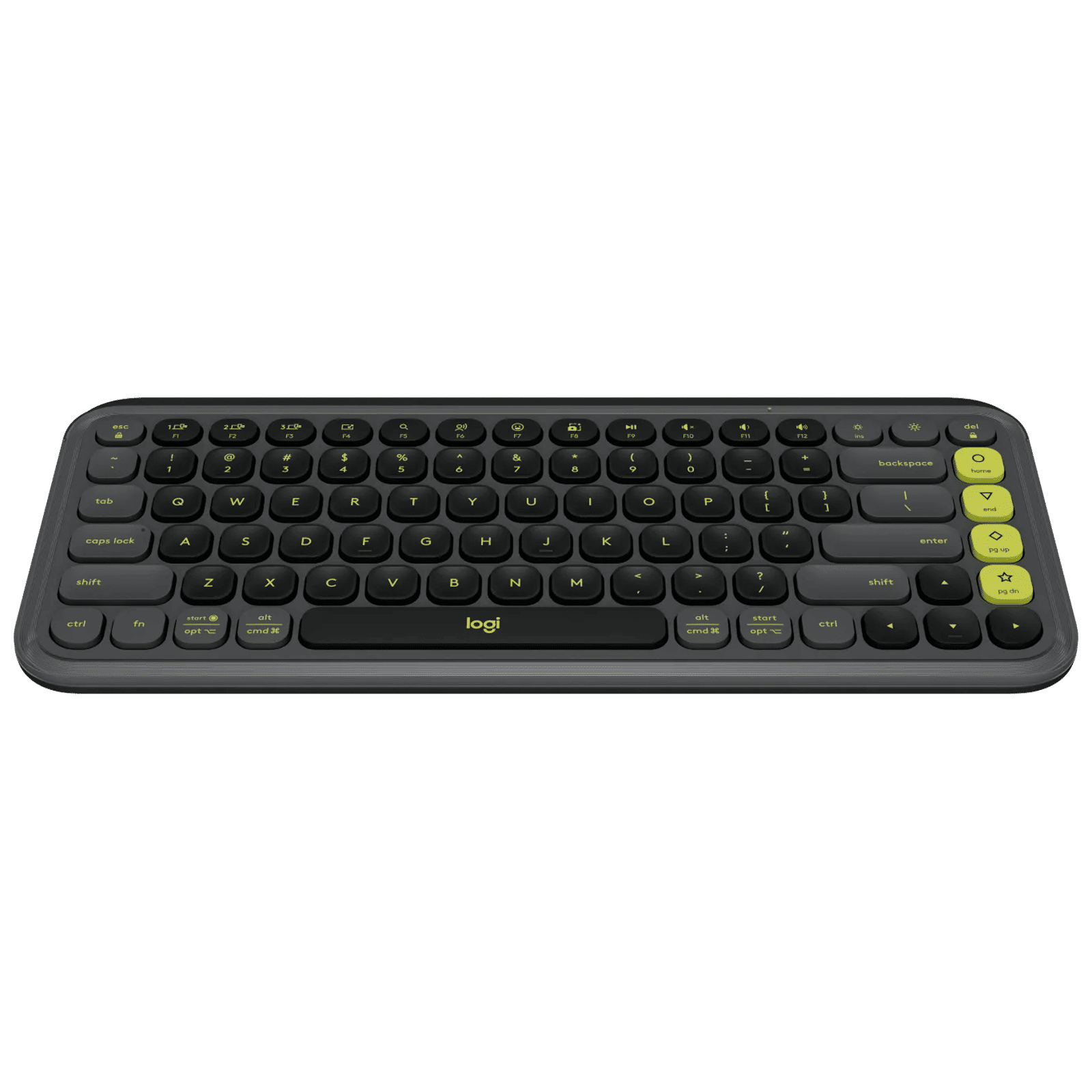 logitech POP Icon Keys Bluetooth Wireless Keyboard with Customizable Action Keys (Easy Switch Keys, Graphite and Green) logitech POP Icon Keys Bluetooth Wireless Keyboard with Customizable Action Keys (Easy Switch Keys, Graphite and Green)_5