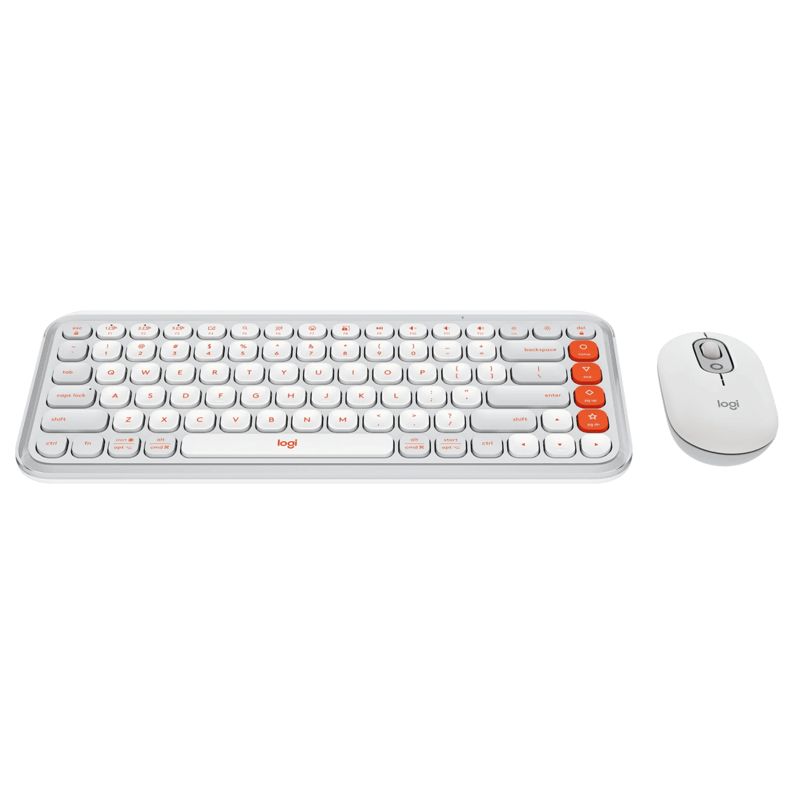 logitech POP Icon Wireless Keyboard & Mouse Combo (400DPI, Made with Recycled Plastic, Off White and Orange) logitech POP Icon Wireless Keyboard & Mouse Combo (400DPI, Made with Recycled Plastic, Off White and Orange)_3