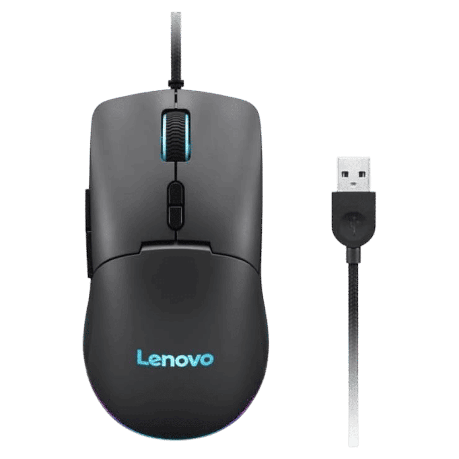 Lenovo M210 Wired RGB Gaming Mouse with 3 Zone RGB Lighting (8000 DPI Adjustable, 4 Levels DPI Switch, Black) Lenovo M210 Wired RGB Gaming Mouse with 3 Zone RGB Lighting (8000 DPI Adjustable, 4 Levels DPI Switch, Black)_1