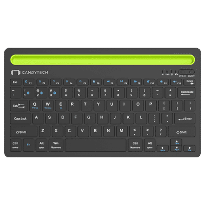 Candytech Hydra Pad Bluetooth Keyboard for
                      Tablets with Type C Charging (Compact Size,
                      Black)