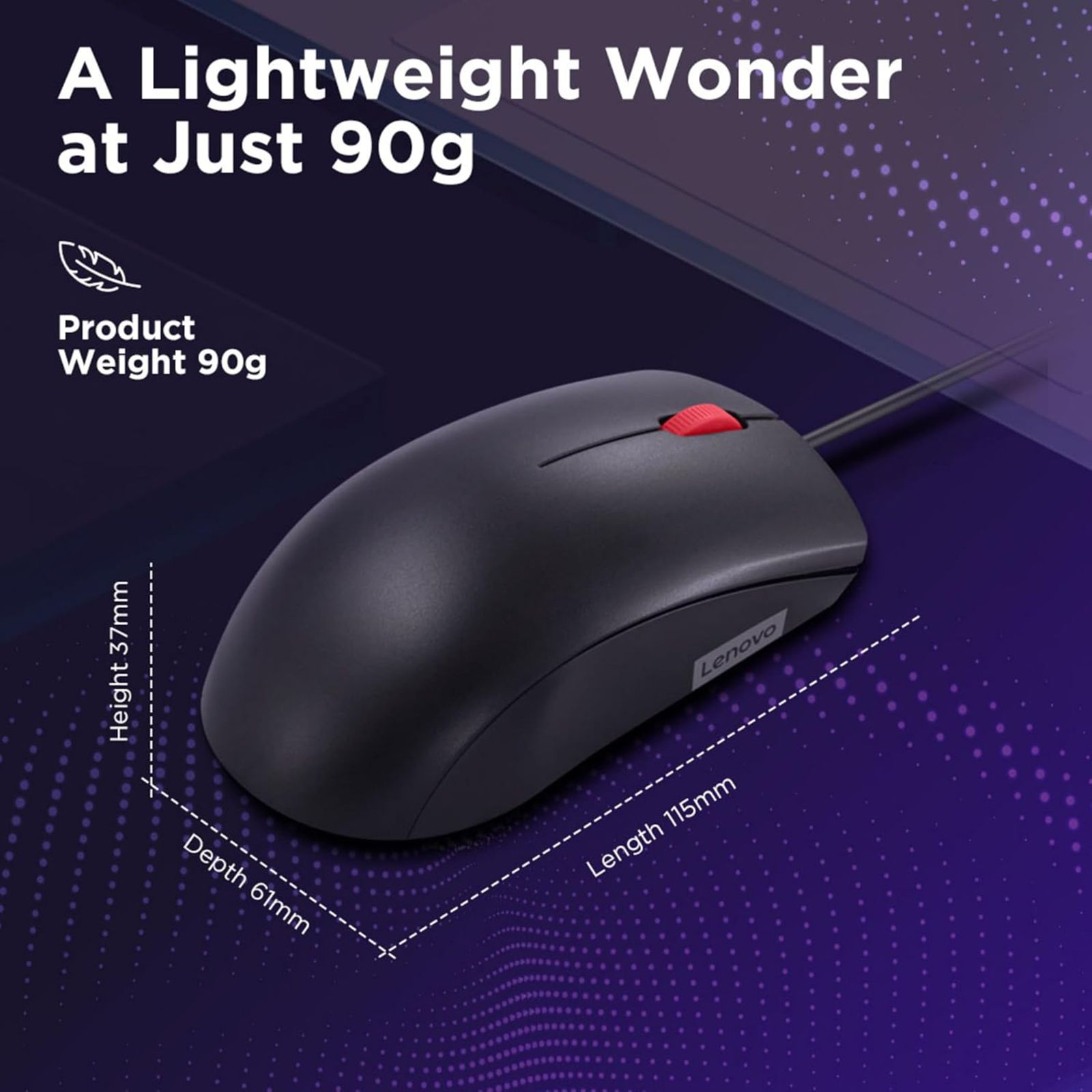 Lenovo 120 Wired Optical Mouse (1600 DPI, Ambidextrous Design, Black) Lenovo 120 Wired Optical Mouse (1600 DPI, Ambidextrous Design, Black)_7
