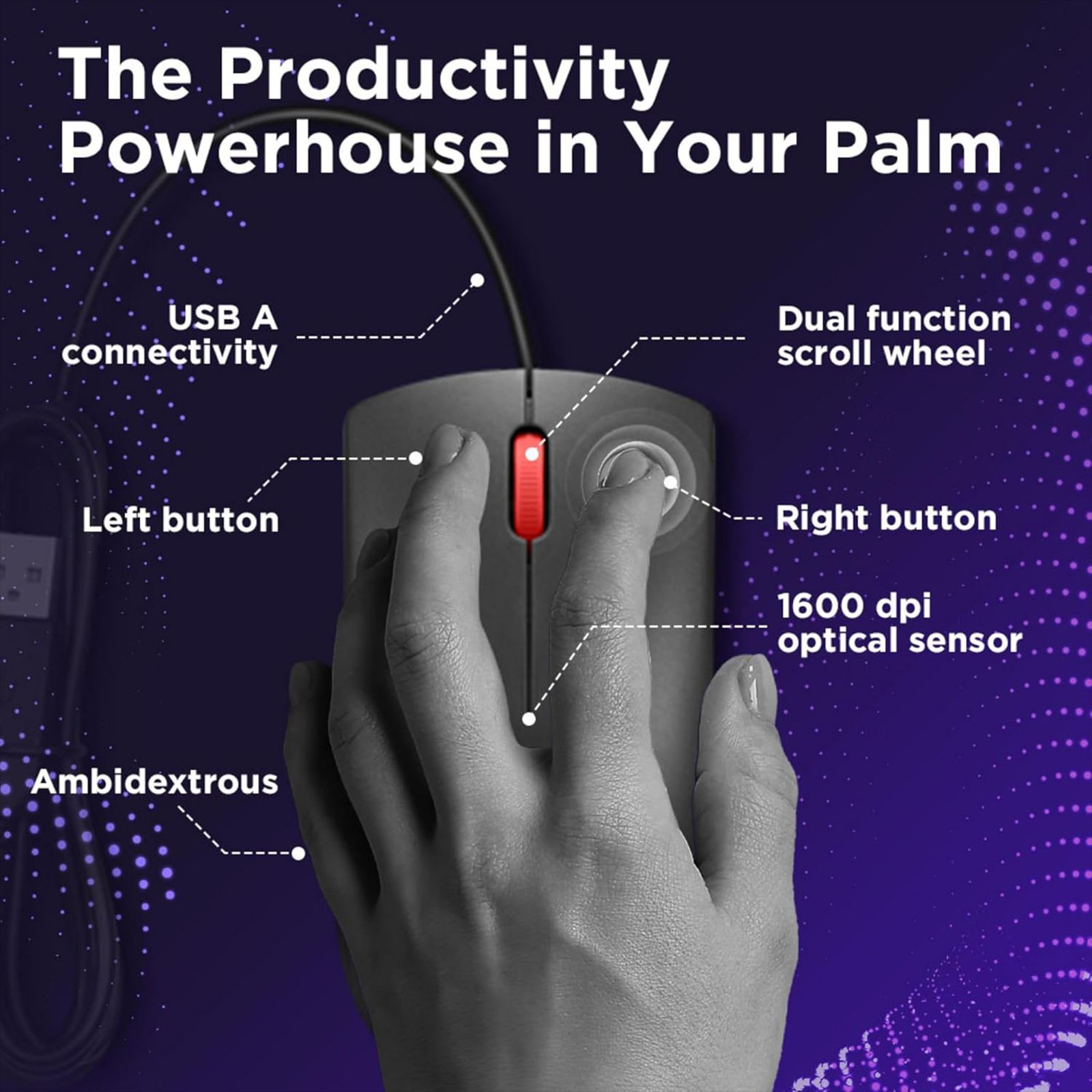 Lenovo 120 Wired Optical Mouse (1600 DPI, Ambidextrous Design, Black) Lenovo 120 Wired Optical Mouse (1600 DPI, Ambidextrous Design, Black)_8