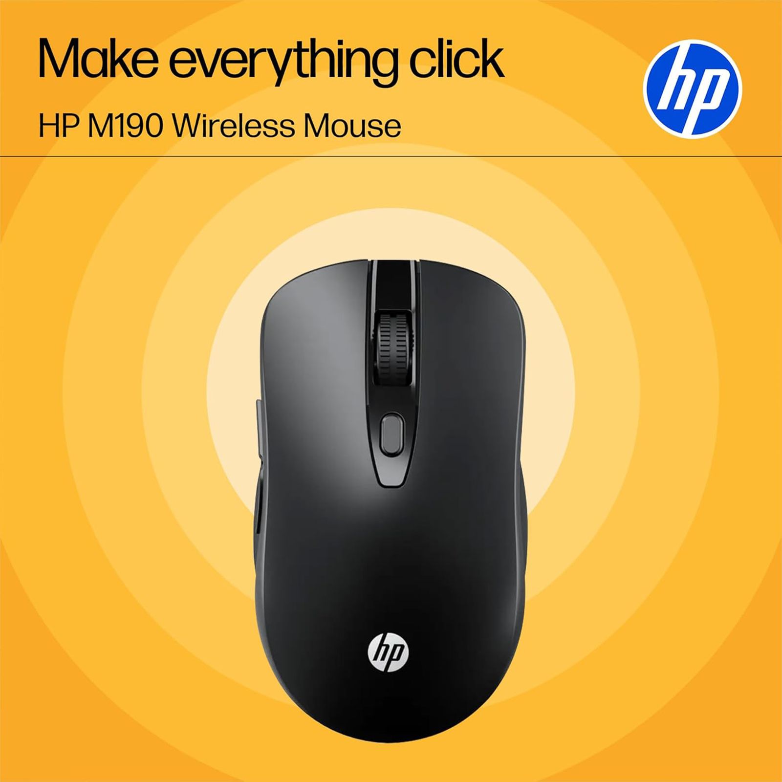 HP M190 2.4 GHz Wireless Optical Performance Mouse (1600 DPI Adjustable, Ambidextrous Design, Black) HP M190 2.4 GHz Wireless Optical Performance Mouse (1600 DPI Adjustable, Ambidextrous Design, Black)_2