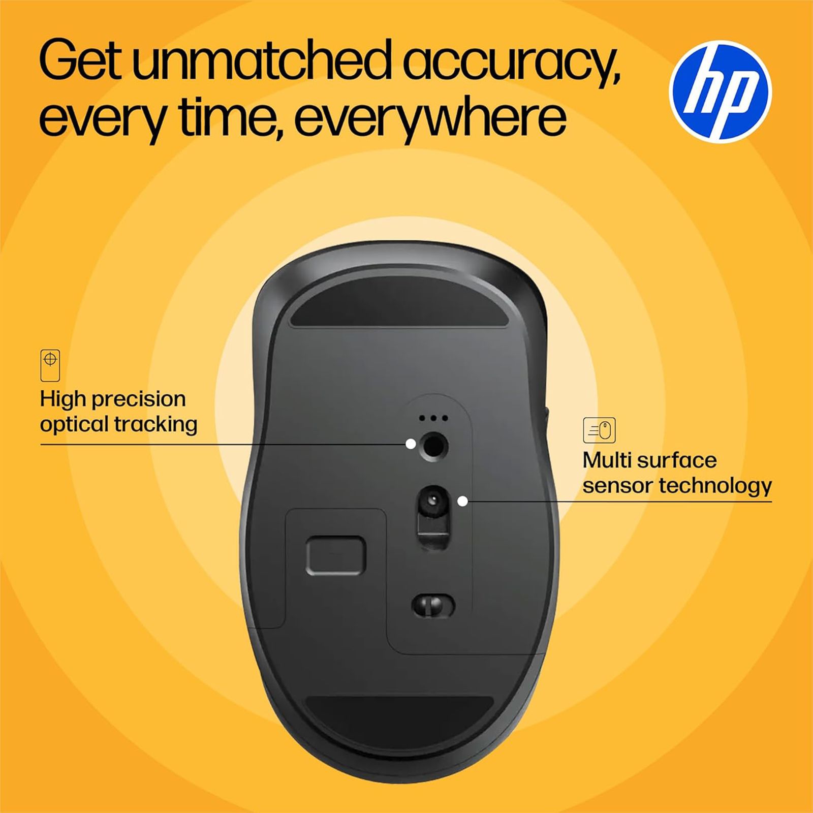 HP M190 2.4 GHz Wireless Optical Performance Mouse (1600 DPI Adjustable, Ambidextrous Design, Black) HP M190 2.4 GHz Wireless Optical Performance Mouse (1600 DPI Adjustable, Ambidextrous Design, Black)_3