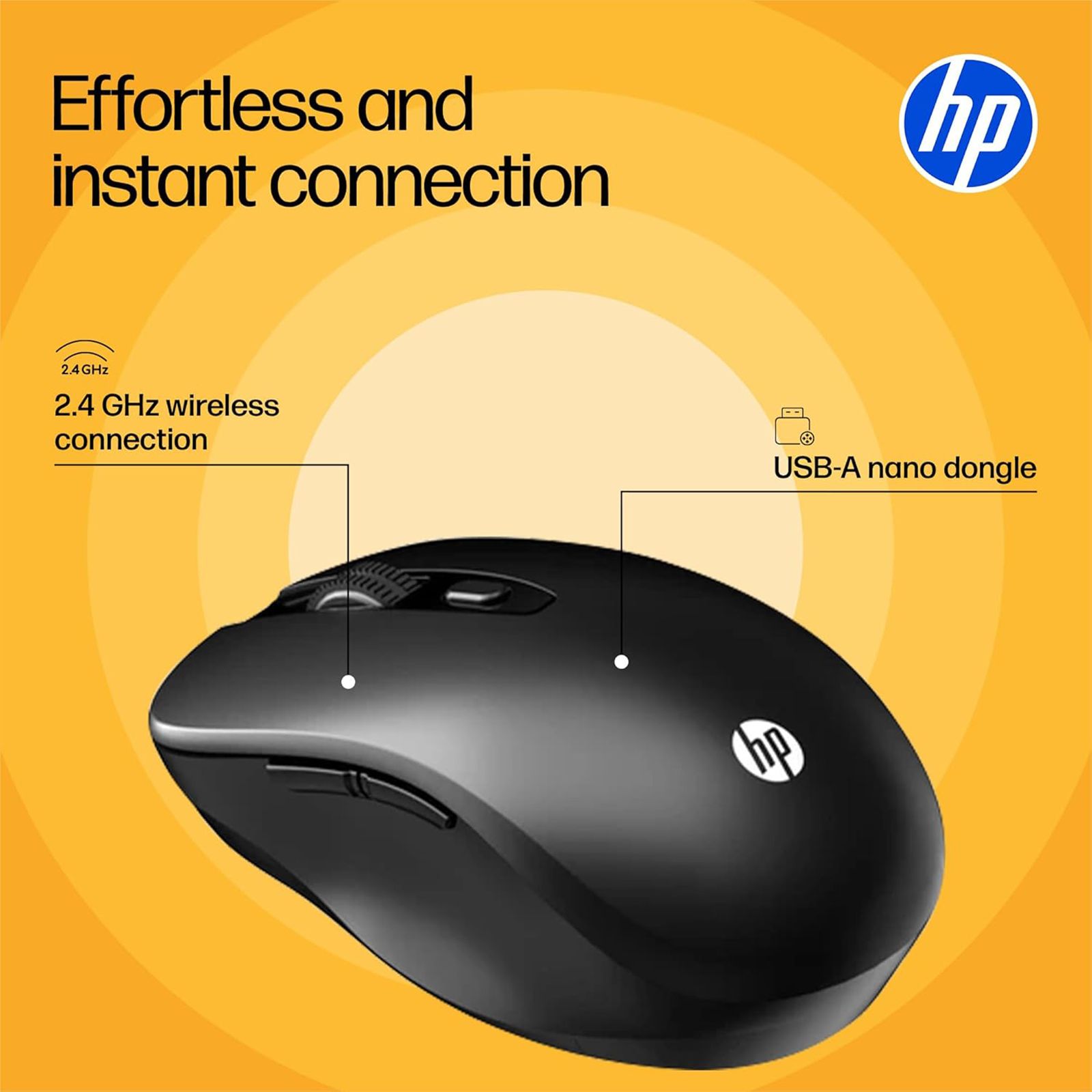 HP M190 2.4 GHz Wireless Optical Performance Mouse (1600 DPI Adjustable, Ambidextrous Design, Black) HP M190 2.4 GHz Wireless Optical Performance Mouse (1600 DPI Adjustable, Ambidextrous Design, Black)_4