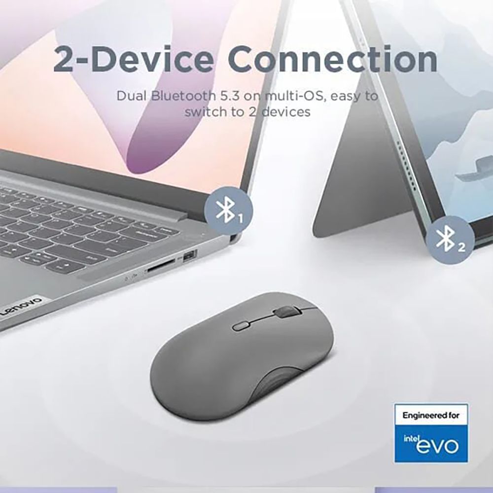 Lenovo 350 Silent Bluetooth 5.3 Wireless Optical Performance Mouse with Customizable Buttons (2400 DPI Adjustable, Full-size Ambidextrous Ergonomic, Luna Grey) Lenovo 350 Silent Bluetooth 5.3 Wireless Optical Performance Mouse with Customizable Buttons (2400 DPI Adjustable, Full-size Ambidextrous Ergonomic, Luna Grey)_19