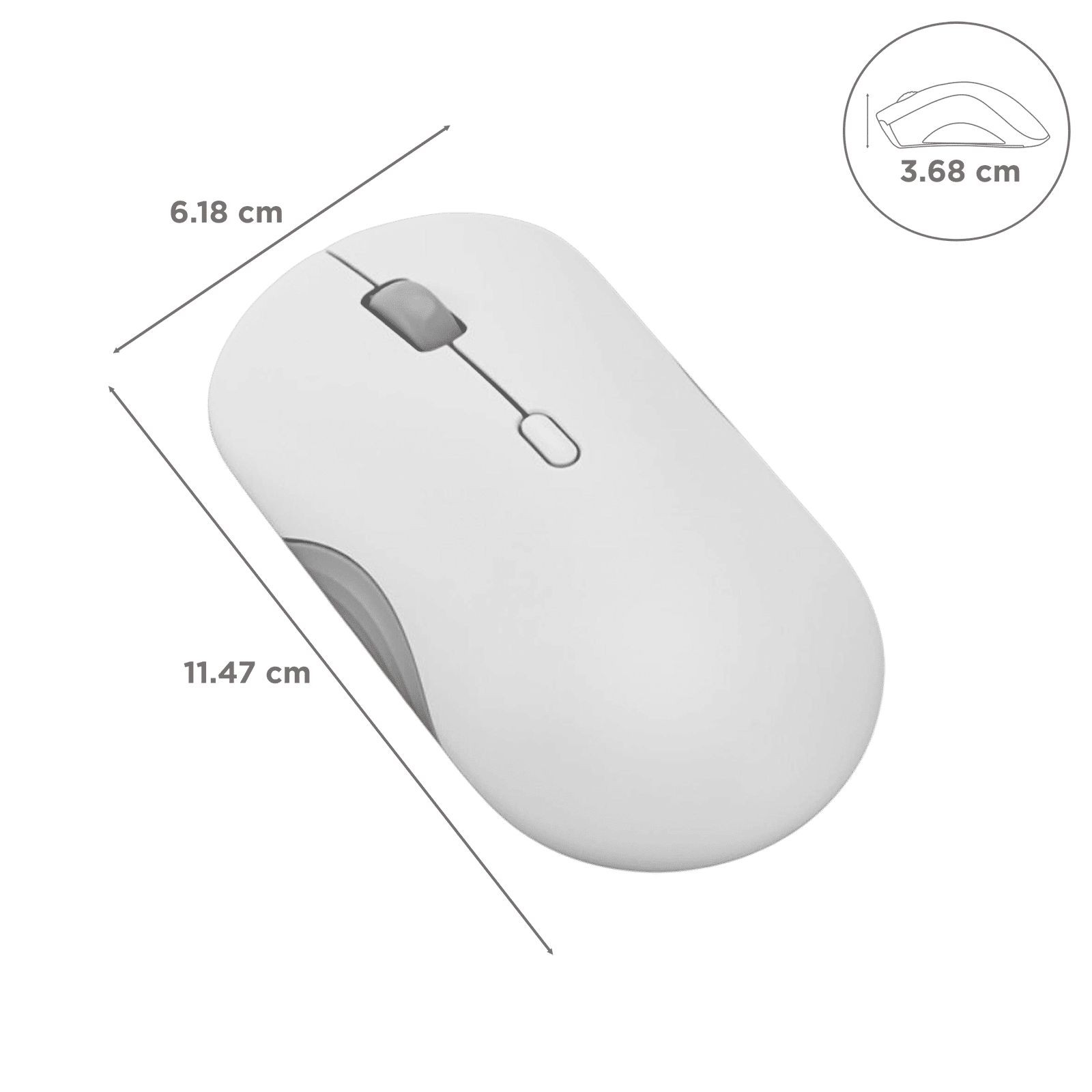 Lenovo 350 Silent Bluetooth 5.3 Wireless Optical Performance Mouse with Customizable Buttons (2400 DPI Adjustable, Full-size Ambidextrous Ergonomic, Cloud Grey) Lenovo 350 Silent Bluetooth 5.3 Wireless Optical Performance Mouse with Customizable Buttons (2400 DPI Adjustable, Full-size Ambidextrous Ergonomic, Cloud Grey)_3