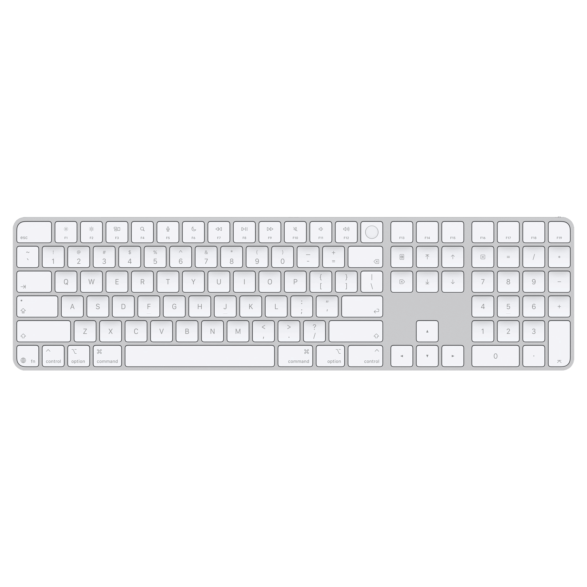 Apple Magic Rechargeable Bluetooth Wireless Keyboard with Touch ID (Multimedia keys, White) Apple Magic Rechargeable Bluetooth Wireless Keyboard with Touch ID (Multimedia keys, White)_1
