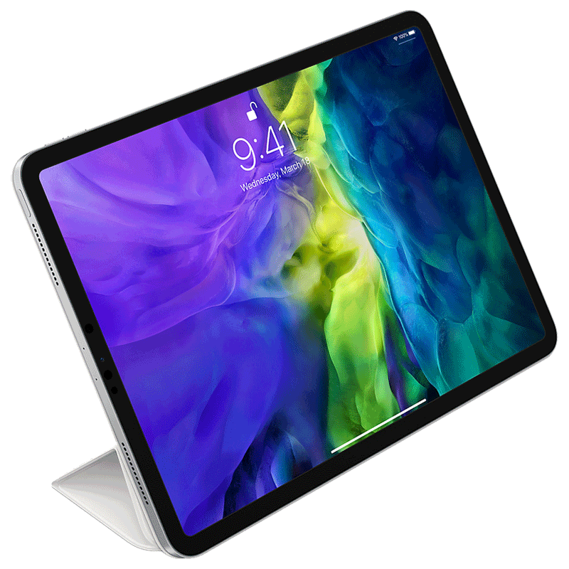 Apple Polyurethan Smart Folio Cover for Apple iPad Pro 11 Inch (4th Gen) (Thin & Light, White)_3