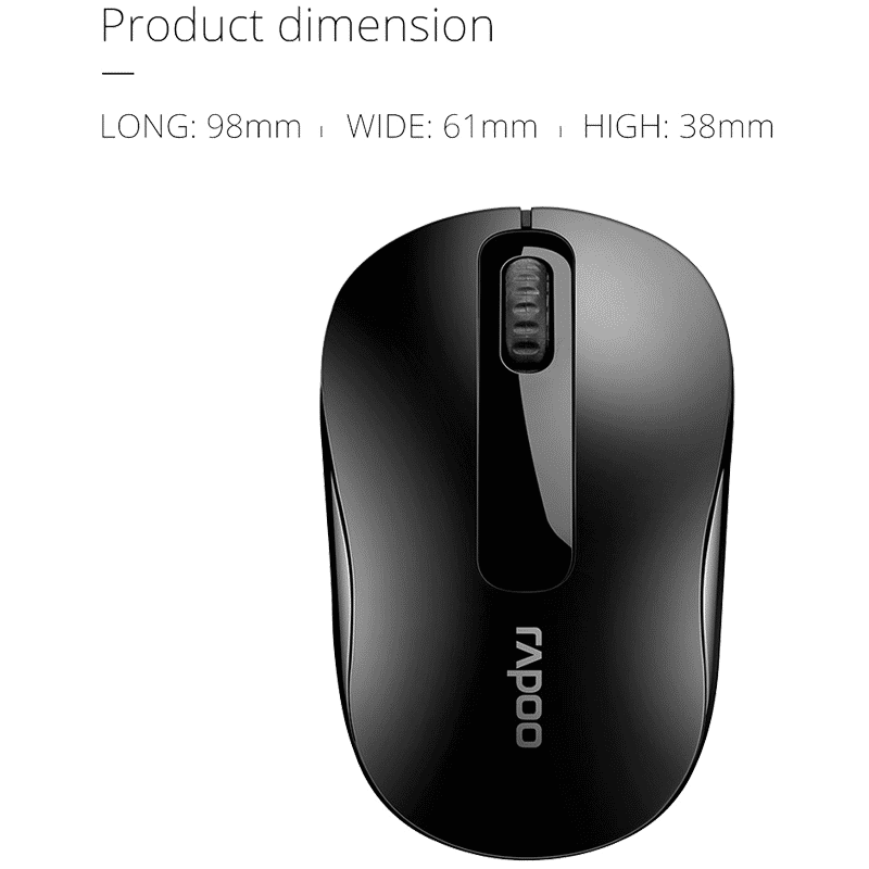 rapoo M10 1000 DPI Bluetooth Optical Mouse (Black) rapoo M10 1000 DPI Bluetooth Optical Mouse (Black)_6