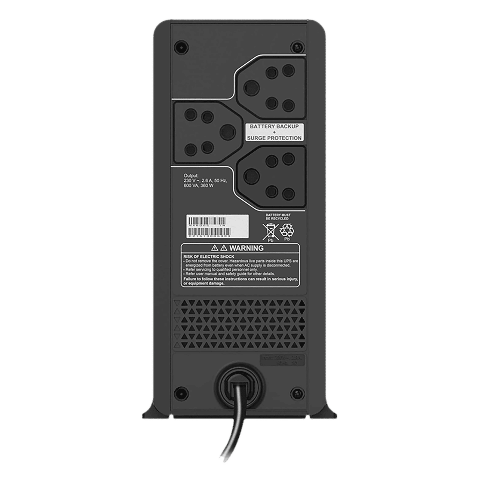 APC Back-UPS for Desktop (230 Volt, BX600C-IN, Black)_4