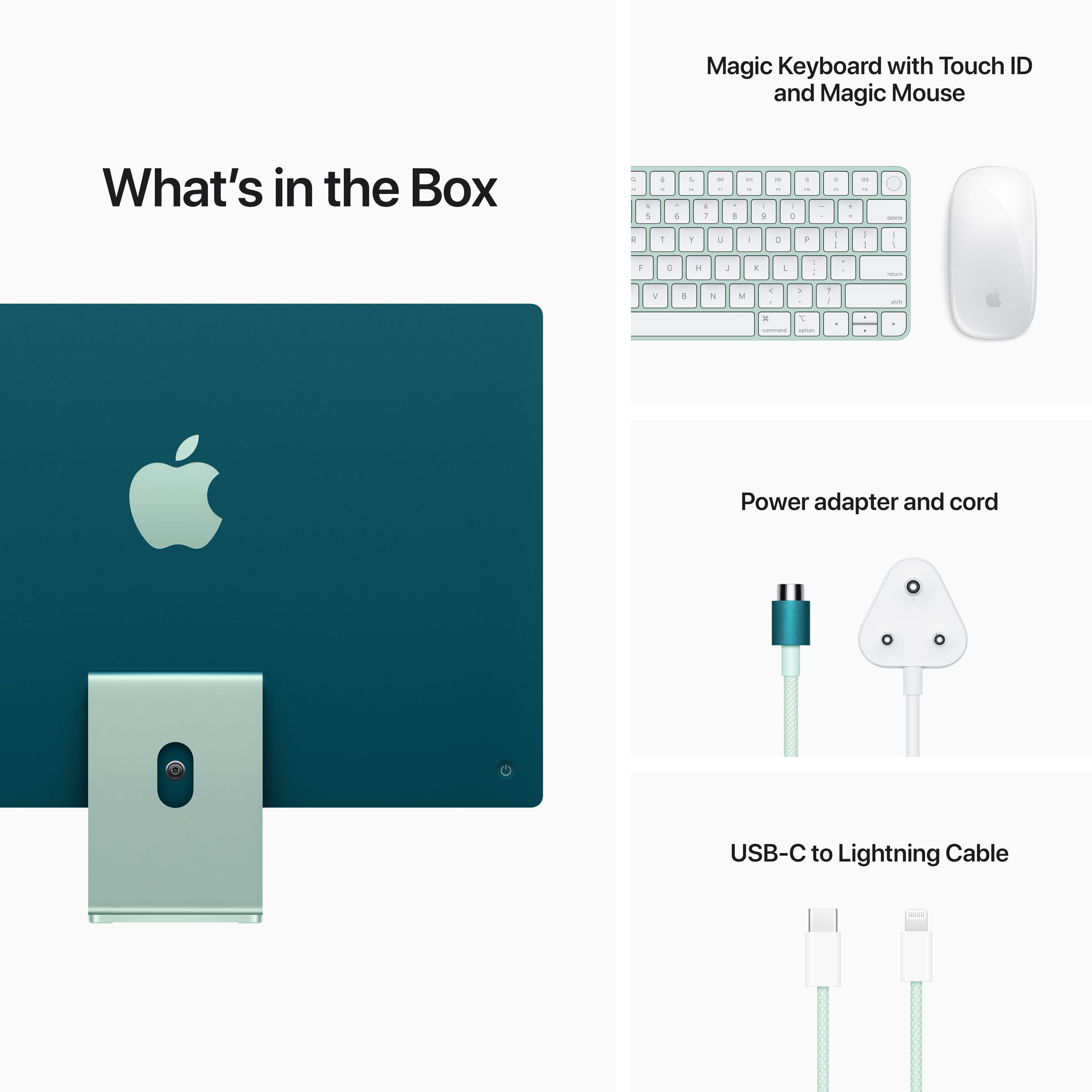 Apple iMac 24 Inch 4.5K Retina Display 2021 (M1 Chip, 8GB, 256GB, Apple, macOS Ventura, Green)_5