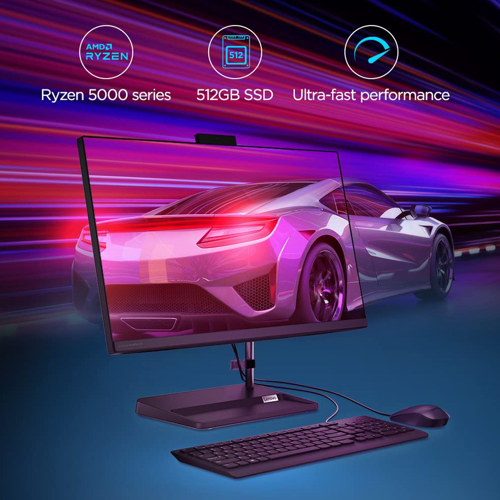 Lenovo IdeaCentre AIO 3 23.8 Inch Full HD IPS Display AMD Ryzen 5 Windows 11 Home Desktop (8GB, 512GB SSD, AMD Radeon)_10
