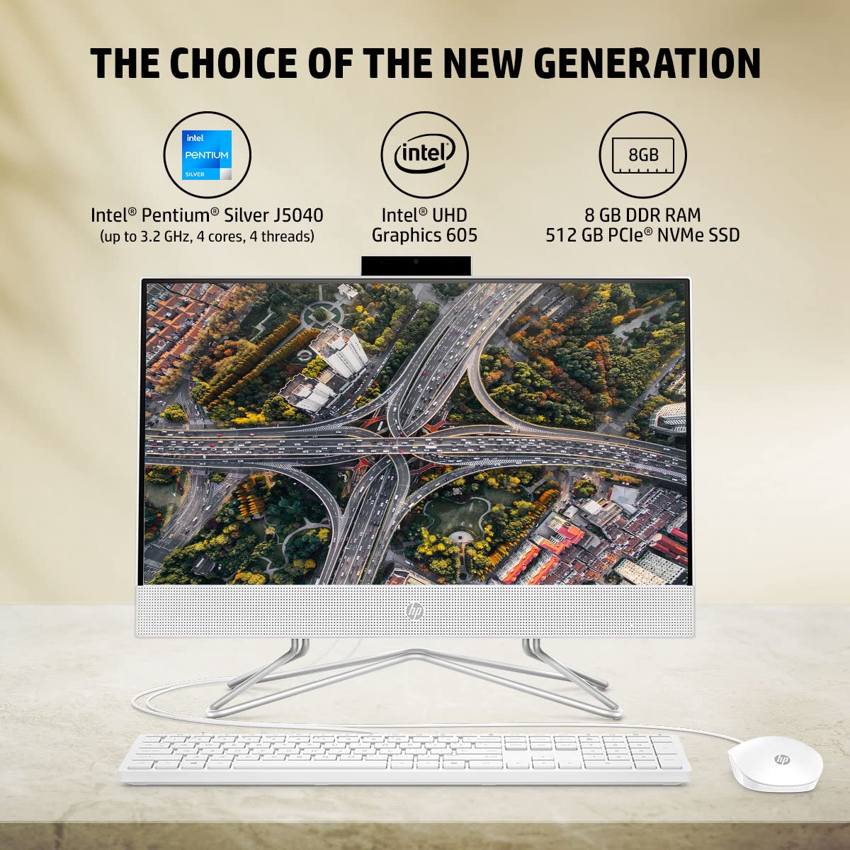 HP 22-dd2686in 21.5 Inch Full HD Display Intel Pentium Silver Windows 11 Home Desktop (8GB, 512GB SSD, Intel UHD 605)_8
