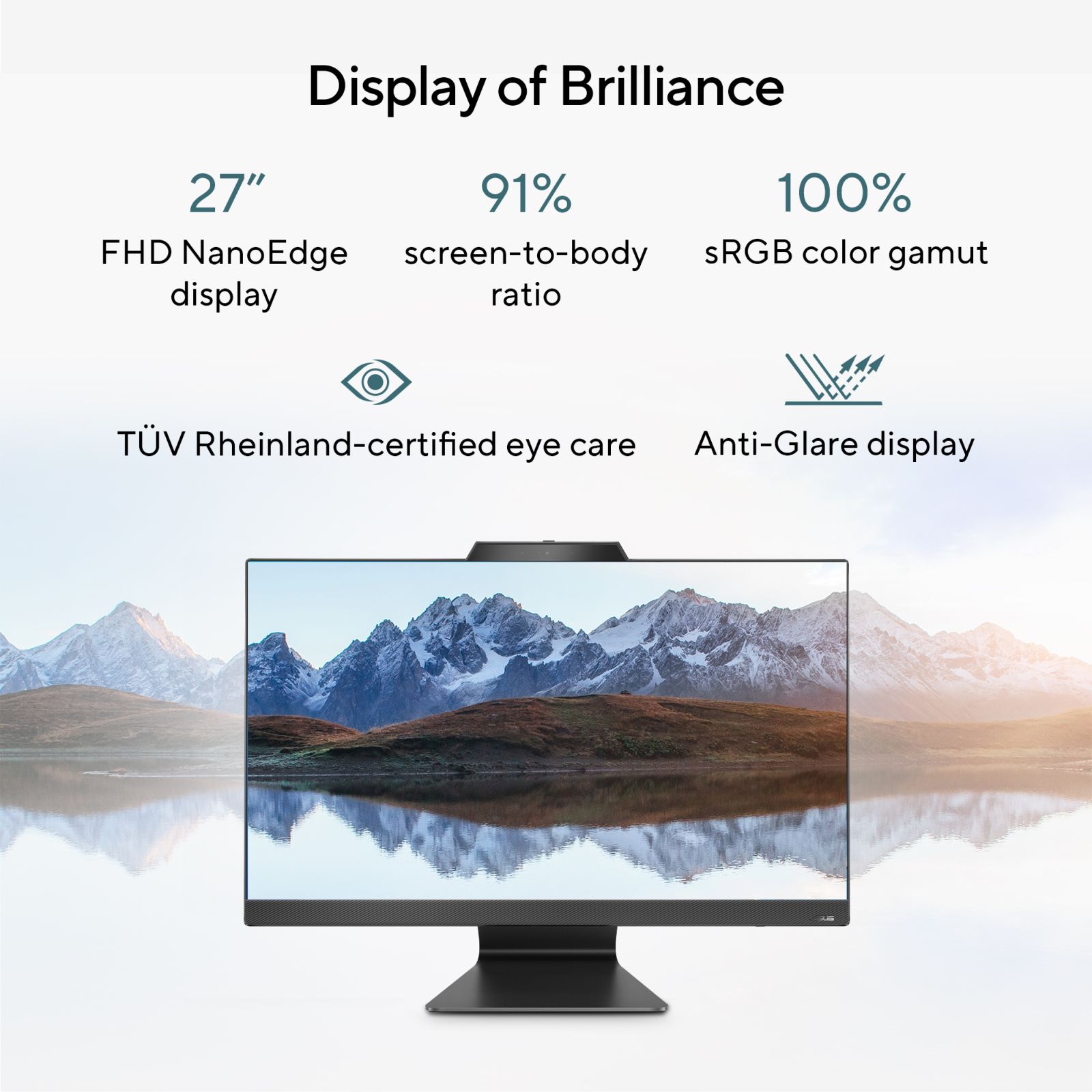 ASUS M3702WFA-BA002WS 27 Inch Full HD Display AMD Ryzen 5 7520U Windows 11 Home Desktop (16GB, 512GB SSD, AMD Radeon)_8