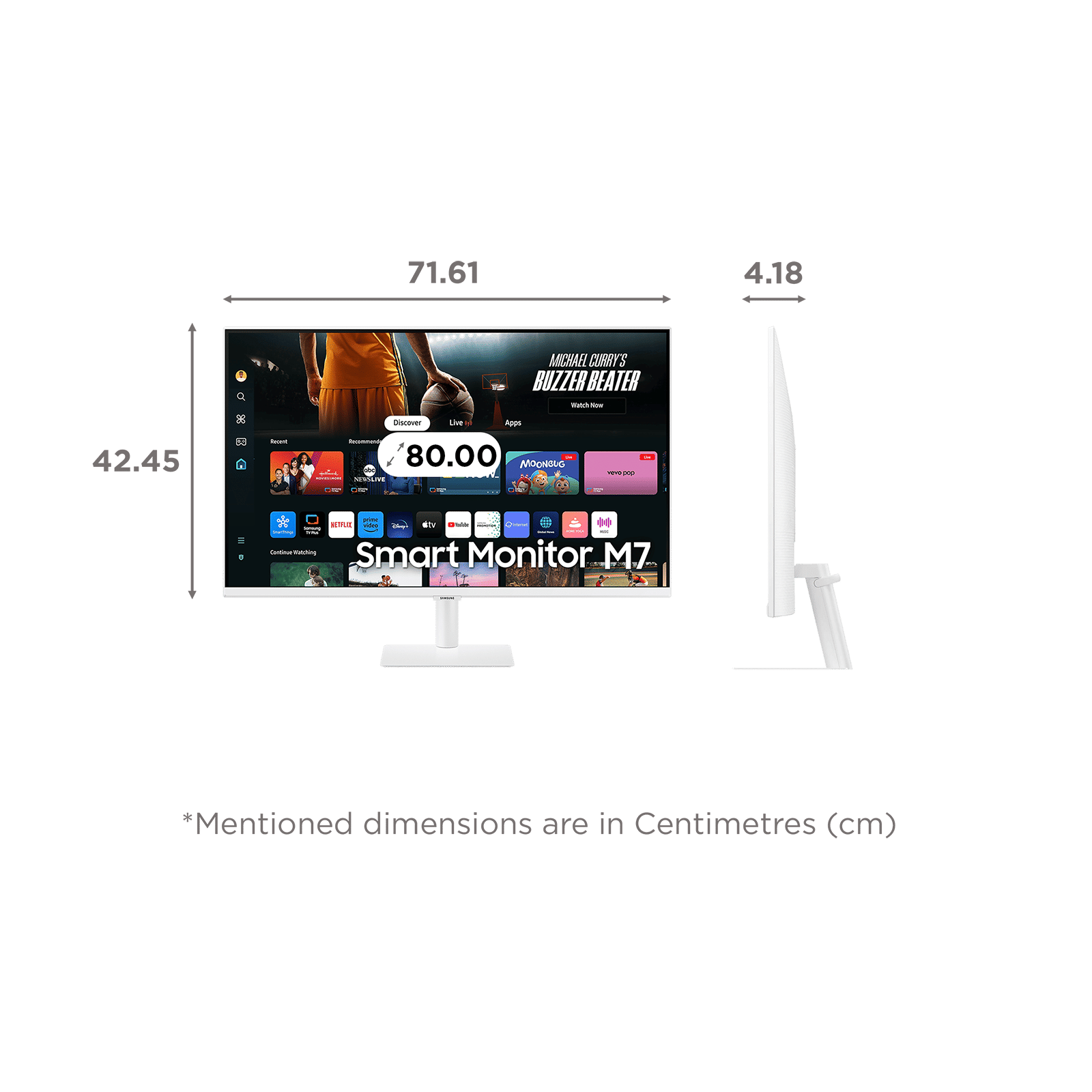 SAMSUNG M7 80 cm (32 inch) Ultra HD 4K VA Panel LED Gaming Monitor with Far Field Voice Interaction SAMSUNG M7 80 cm (32 inch) Ultra HD 4K VA Panel LED Gaming Monitor with Far Field Voice Interaction_2