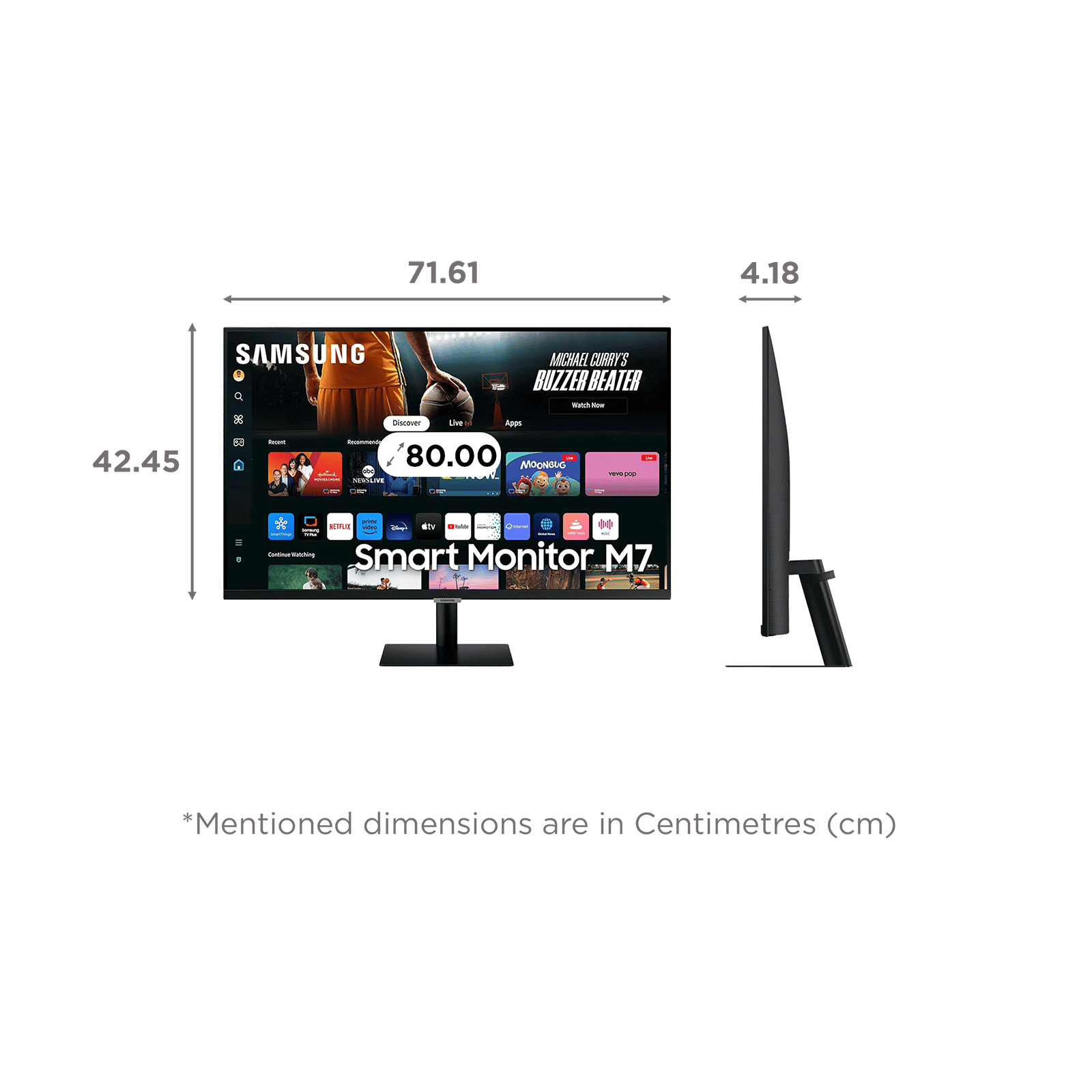 SAMSUNG M7 80 cm (32 inch) Ultra HD 4K VA Panel LED Gaming Monitor with Far Field Voice Interaction SAMSUNG M7 80 cm (32 inch) Ultra HD 4K VA Panel LED Gaming Monitor with Far Field Voice Interaction_2