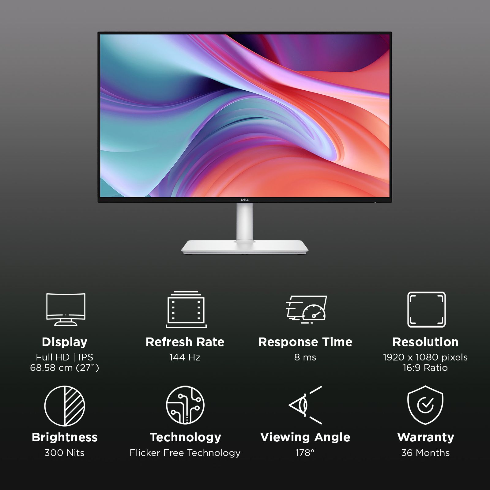 DELL Plus 68.58 cm (27 inch) Full HD IPS Panel Height Adjustable Monitor with TUV Rheinland 4-Star Eye Comfort DELL Plus 68.58 cm (27 inch) Full HD IPS Panel Height Adjustable Monitor with TUV Rheinland 4-Star Eye Comfort_3