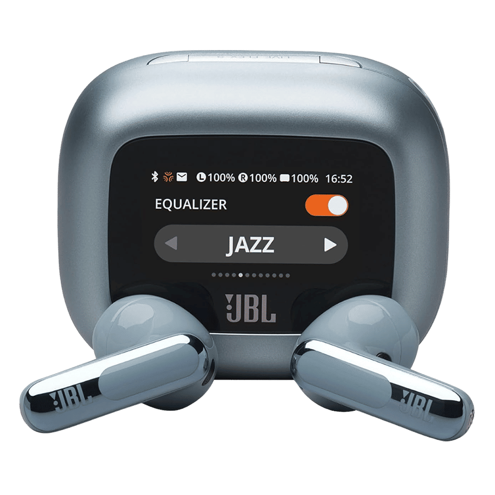 JBL Live Flex 3 TWS Earbuds with Adaptive Noise Cancellation (IP54 Water Resistant, Touchscreen Display, Blue)_1