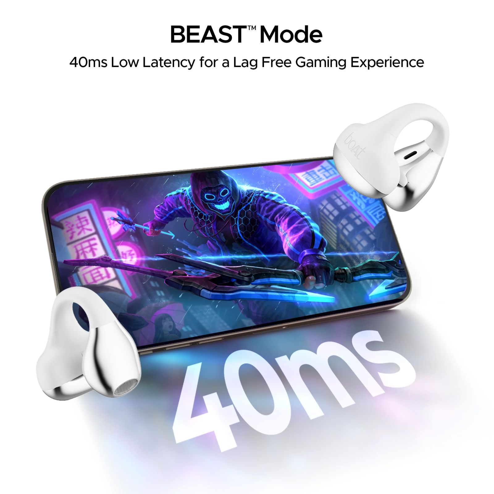 boAt Airdopes Loop TWS Earbuds with Noise Isolation (IPX4 Splash and Sweat Resistant, ASAP Charge, Pearl White)_7