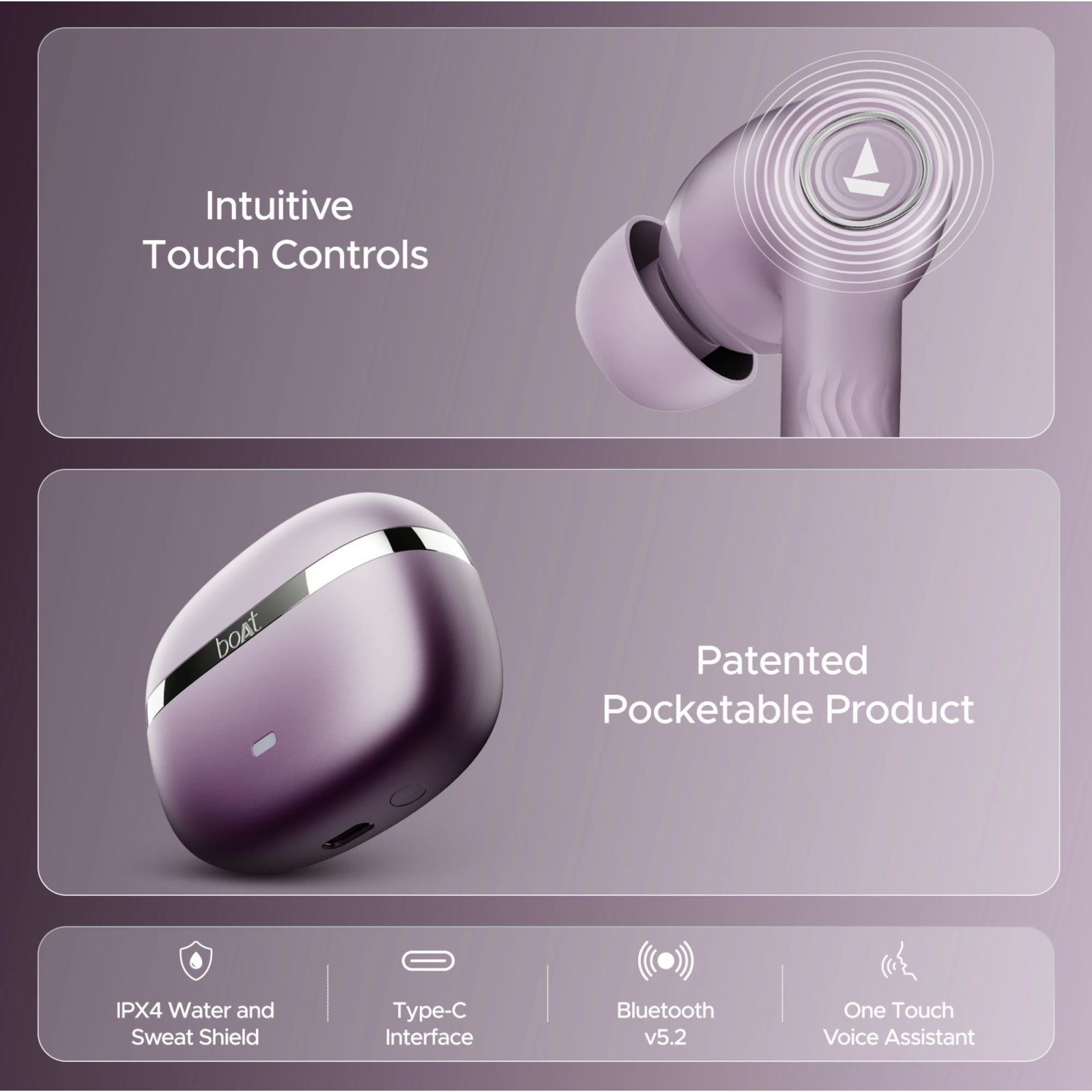 boAt Nirvana ION ANC Pro TWS Earbuds with Active Noise Cancellation (IPX4 Water Resistant, Dual EQ Modes, Rose Quartz) boAt Nirvana ION ANC Pro TWS Earbuds with Active Noise Cancellation (IPX4 Water Resistant, Dual EQ Modes, Rose Quartz)_10