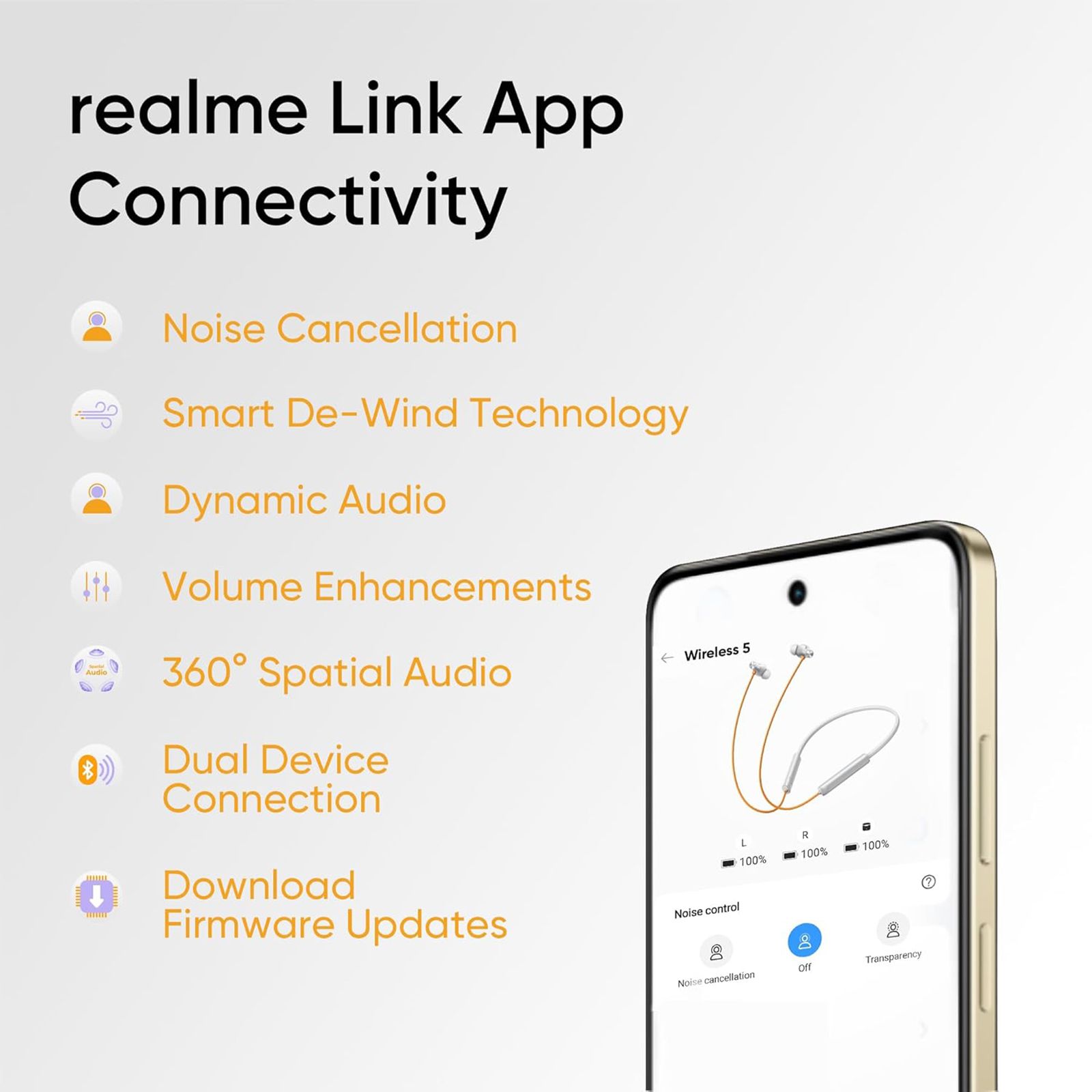 realme Buds Wireless 5 Neckband with Active Noise Cancellation (IP55 Dust & Water Resistant, Smart De-Wind Technology, Dawn Silver) realme Buds Wireless 5 Neckband with Active Noise Cancellation (IP55 Dust & Water Resistant, Smart De-Wind Technology, Dawn Silver)_14