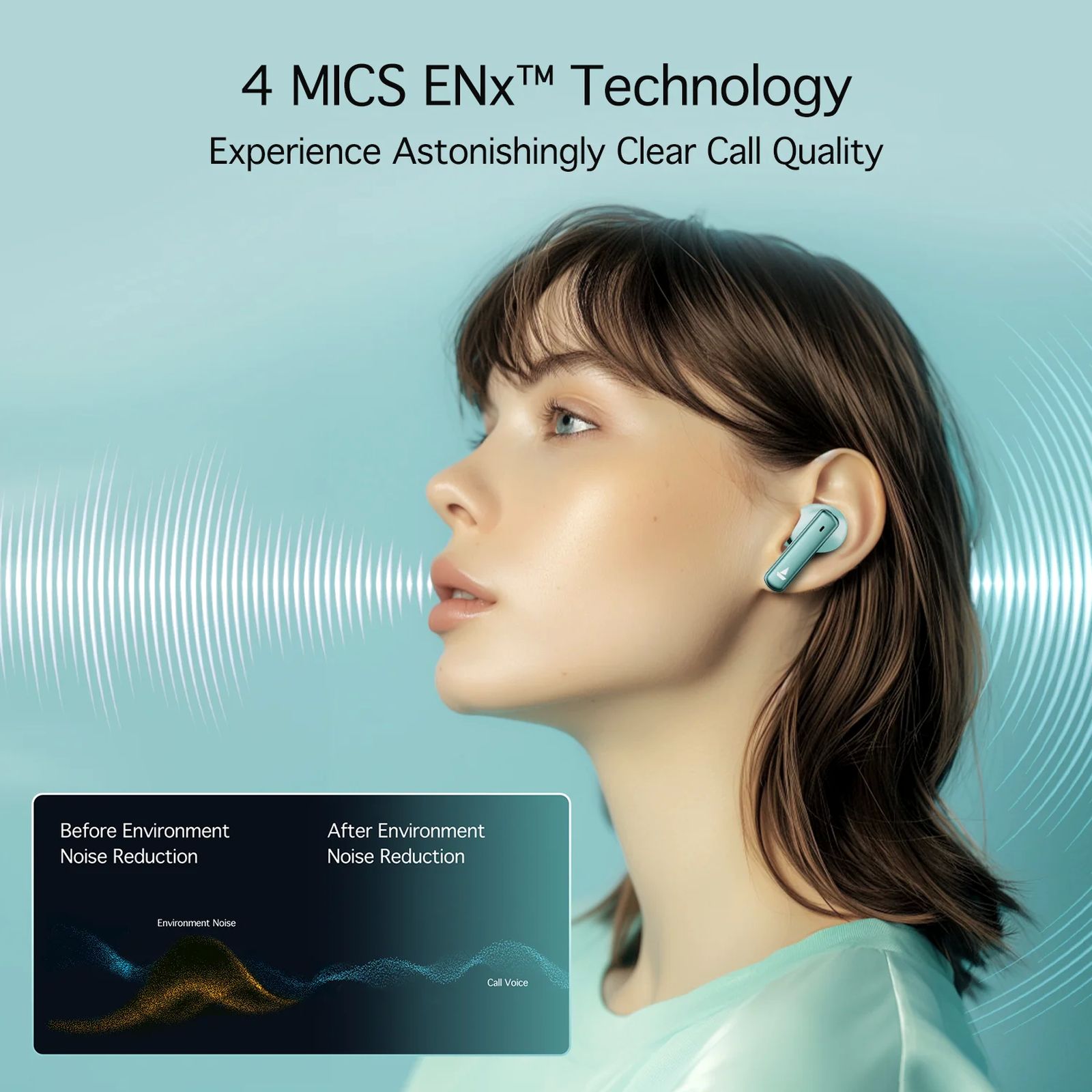 boAt Airdopes 181 Pro TWS Earbuds with Environmental Noise Cancellation (IPX5 Water Resistant, 4 Mics ENx Technology, Frosted Mint)_6