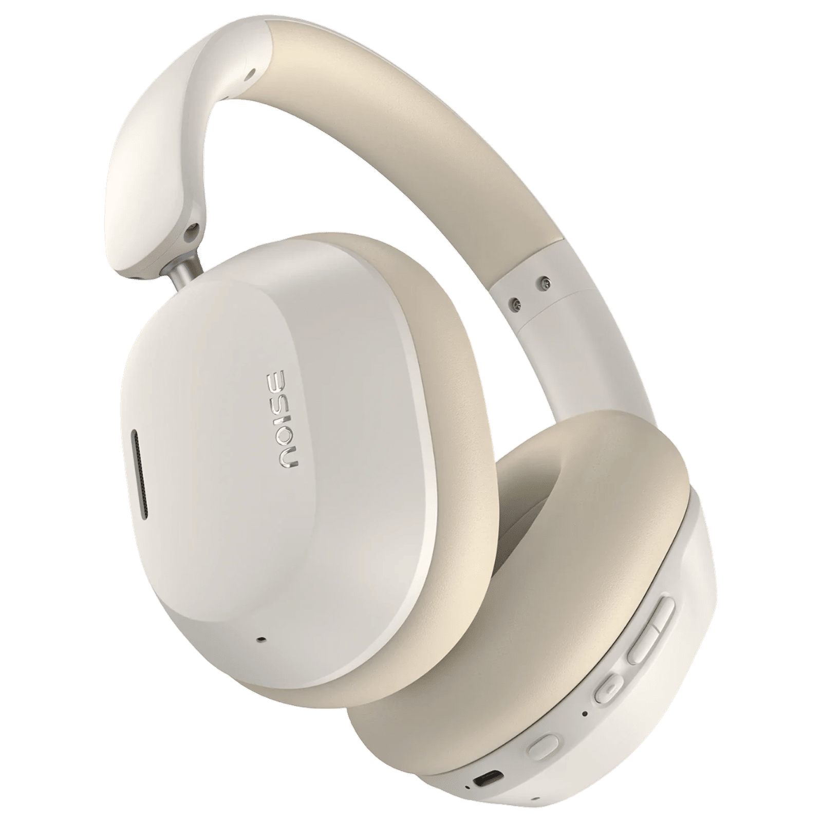 noise Airwave Max 5 Bluetooth Headphone with Mic (Adaptive Hybrid ANC, On Ear, Calm Beige)_1