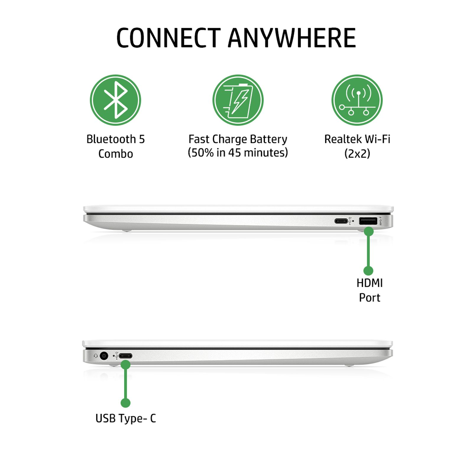 HP 14a-na0002tu Chromebook Intel Celeron (4GB, 64GB, Chrome OS, 14 inch, Ceramic White, 2Z326PA#ACJ) HP 14a-na0002tu Chromebook Intel Celeron (4GB, 64GB, Chrome OS, 14 inch, Ceramic White, 2Z326PA#ACJ)_9