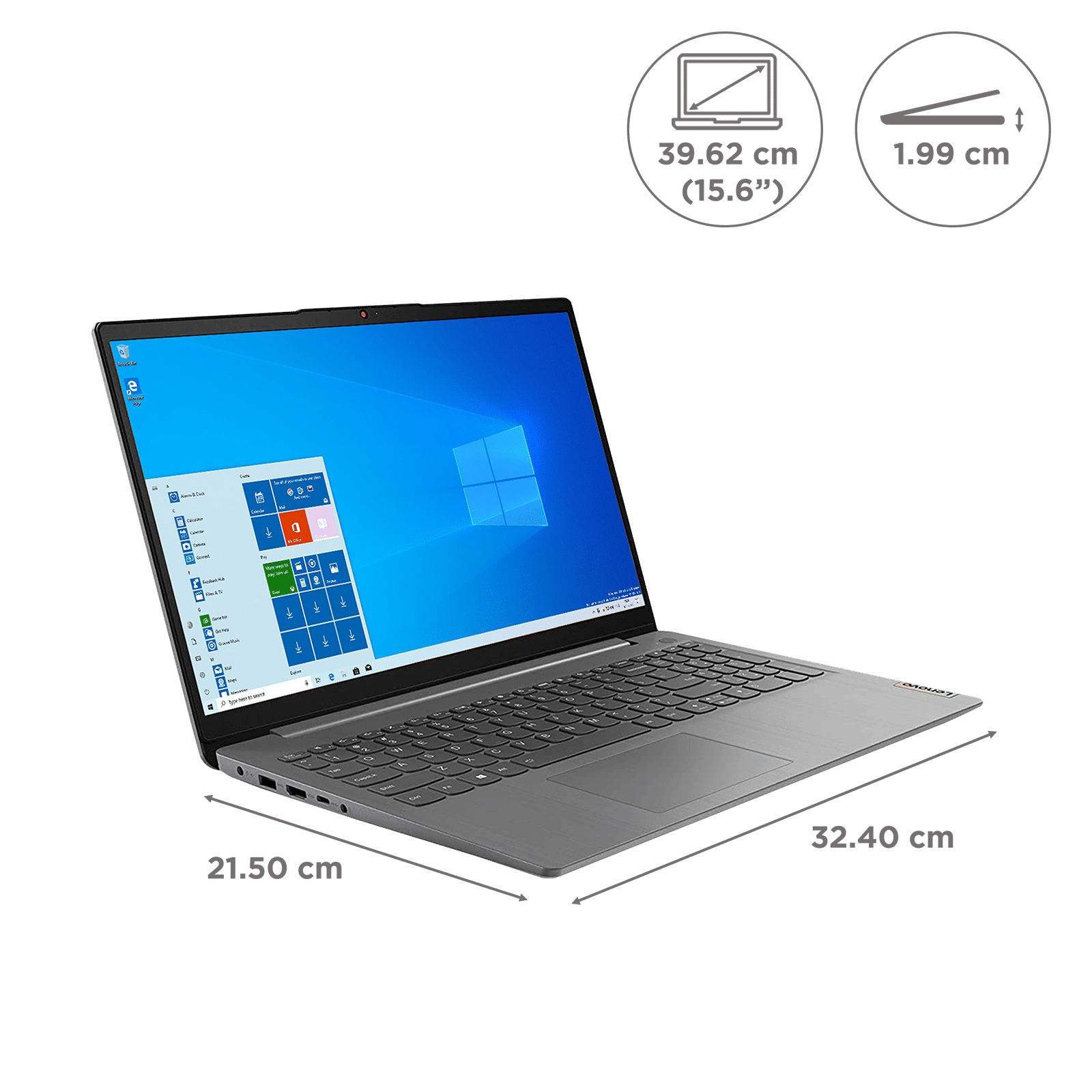 Lenovo IdeaPad Slim 3 Intel Core i3 11th Gen (15.6 inch, 8GB, 256GB, Windows 11, MS Office 2021, Intel UHD Graphics, FHD Display, Arctic Grey, 82H801L3IN)_2