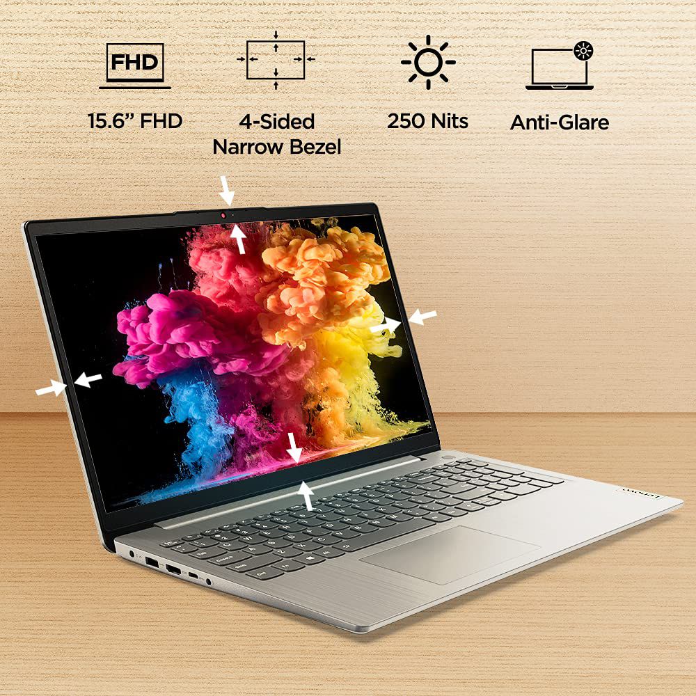 Lenovo IdeaPad Slim 3 Intel Core i3 11th Gen (15.6 inch, 8GB, 256GB, Windows 11, MS Office 2021, Intel UHD Graphics, FHD Display, Arctic Grey, 82H801L3IN)_20