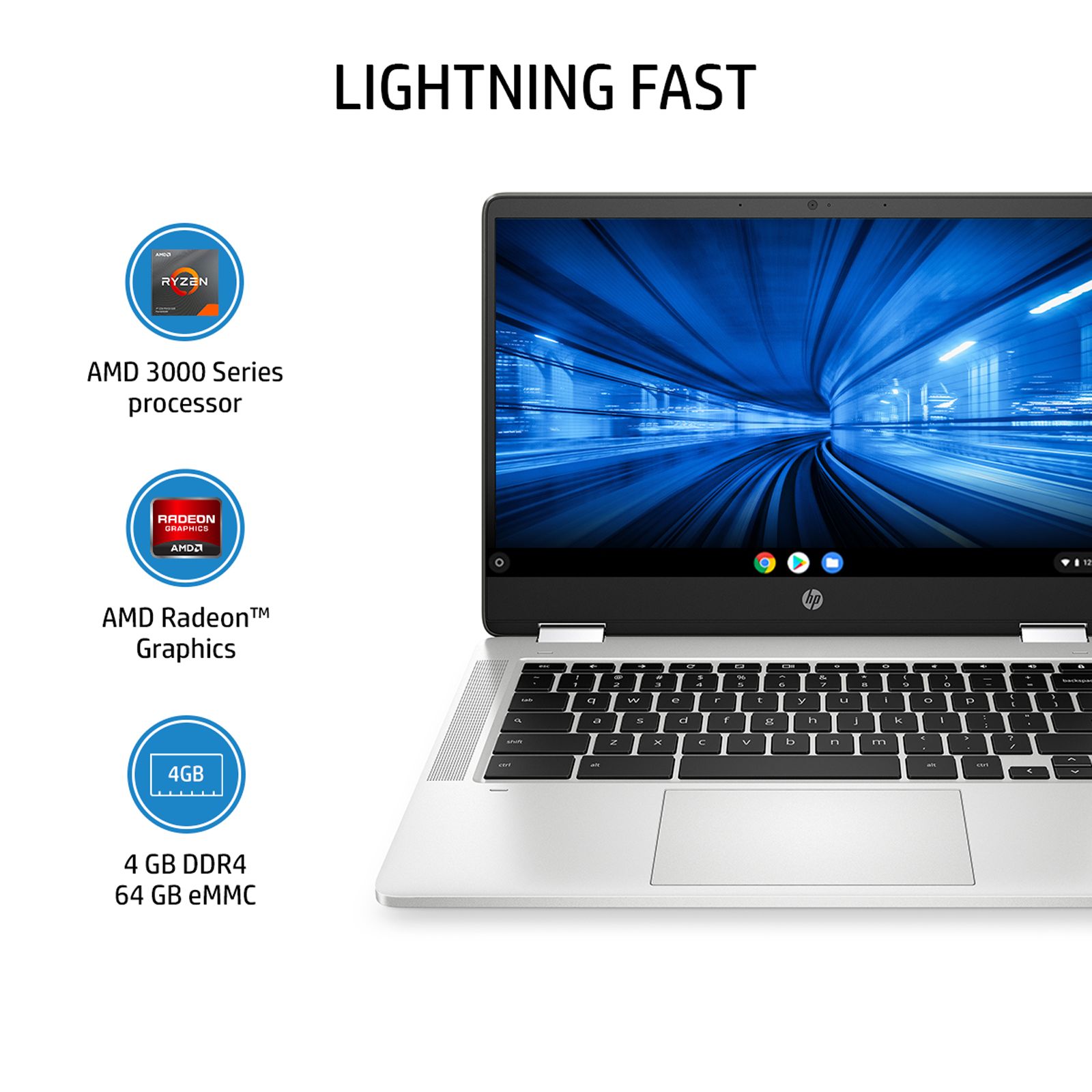HP x360 14a-cb0007AU Chromebook AMD 3015Ce (4GB, 64GB, Chrome OS, 14 inch, Silver, 4X3G1PA#ACJ)_7