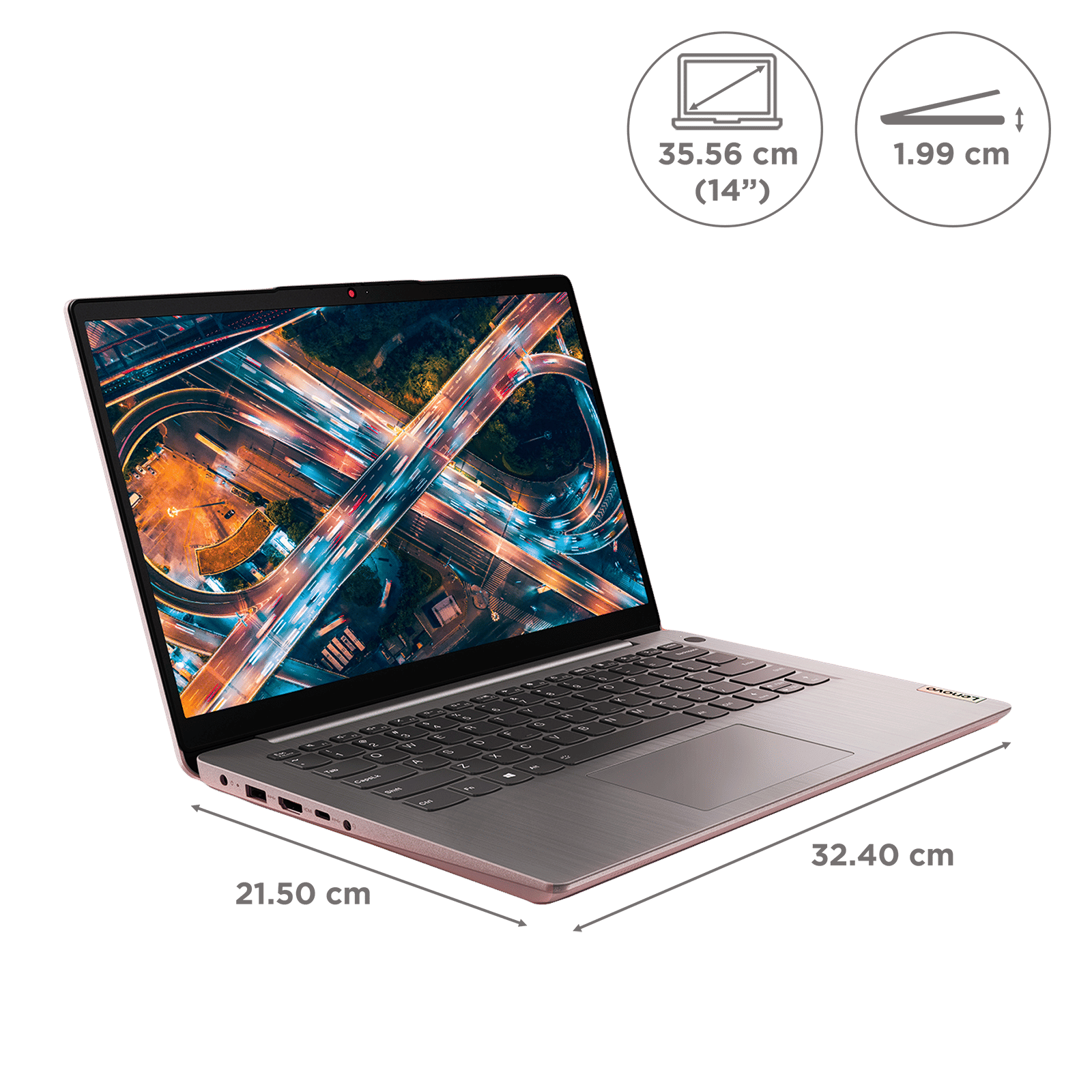 Lenovo IdeaPad Slim 3 14ALC6 AMD Ryzen 5 (14 inch, 8GB, 512GB, Windows 11, MS Office 2021, AMD Radeon Graphics, FHD IPS Display, Arctic Grey, 82KT00MPIN)_2