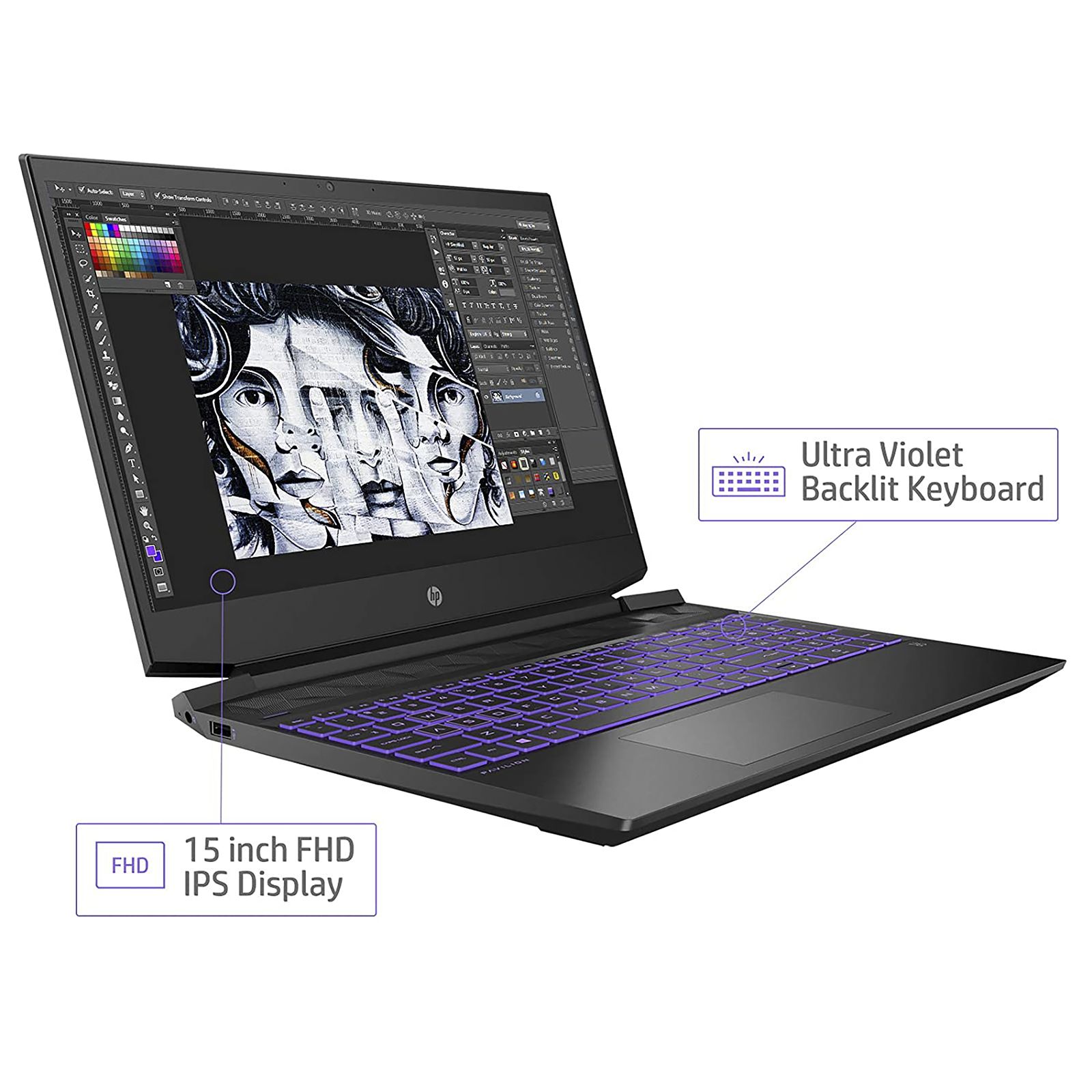 HP Pavilion 15-EC1025AX AMD Ryzen 5 (15.6 inch, 8GB, 512GB, Windows 11, NVIDIA GeForce GTX 1650 Ti Graphics, FHD IPS Display, Shadow Black, 183J5PA#ACJ)_7