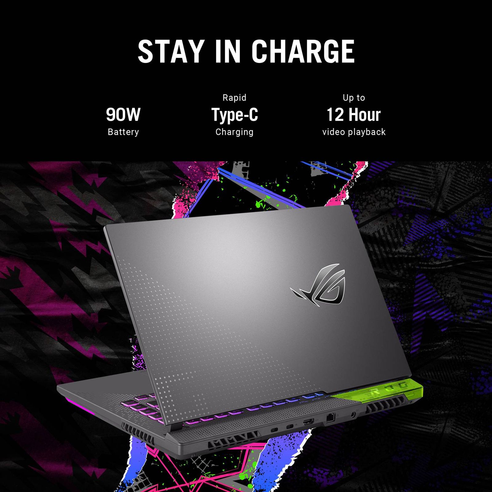 ASUS ROG Strix G15 AMD Ryzen 7 (15.6 inch, 16GB, 1TB, Windows 11, MS Office, NVIDIA GeForce RTX 3050 Graphics, FHD IPS Display, Volt Green, G513RC-HN084WS)_10