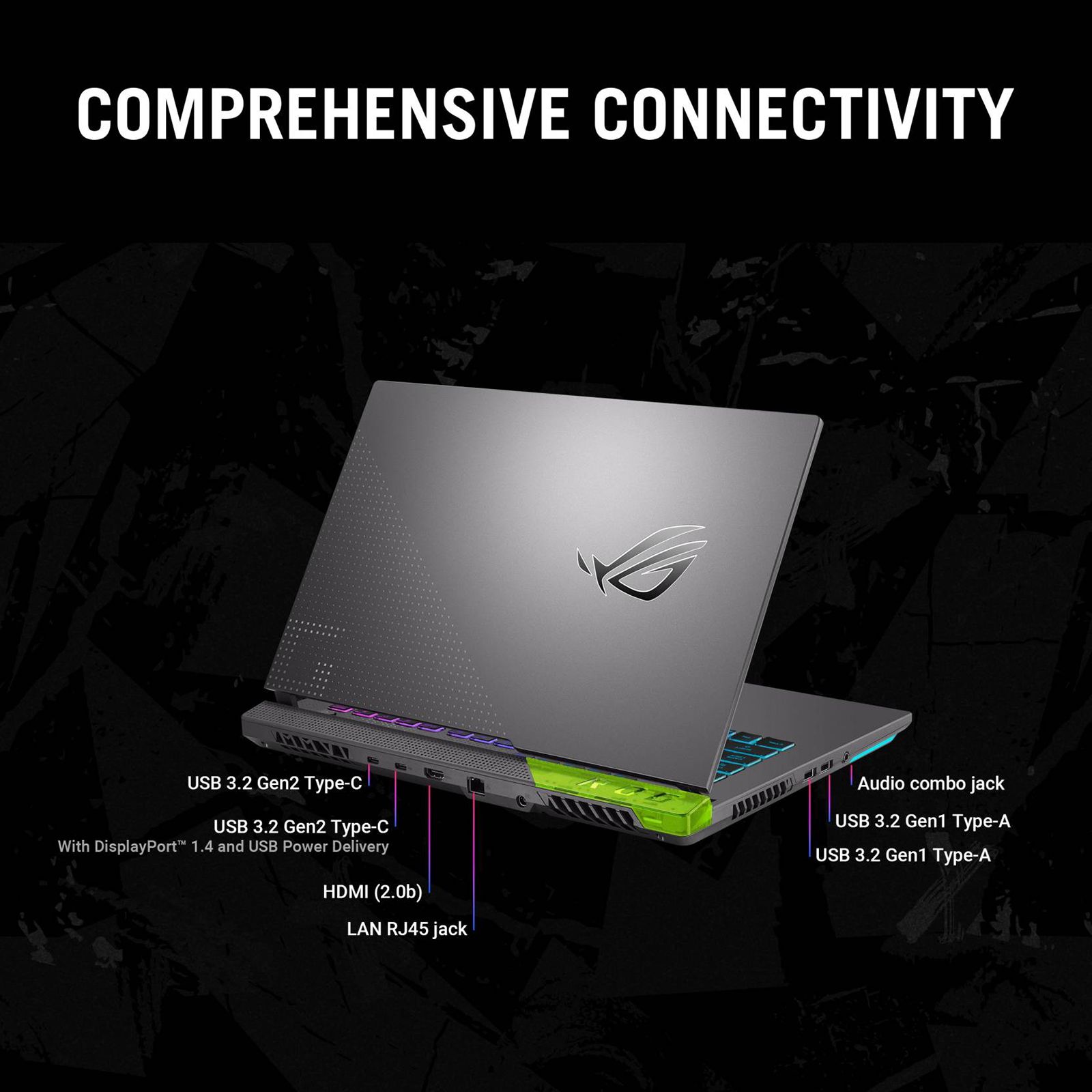 ASUS ROG Strix G15 AMD Ryzen 7 (15.6 inch, 16GB, 1TB, Windows 11, MS Office, NVIDIA GeForce RTX 3050 Graphics, FHD IPS Display, Volt Green, G513RC-HN084WS)_18
