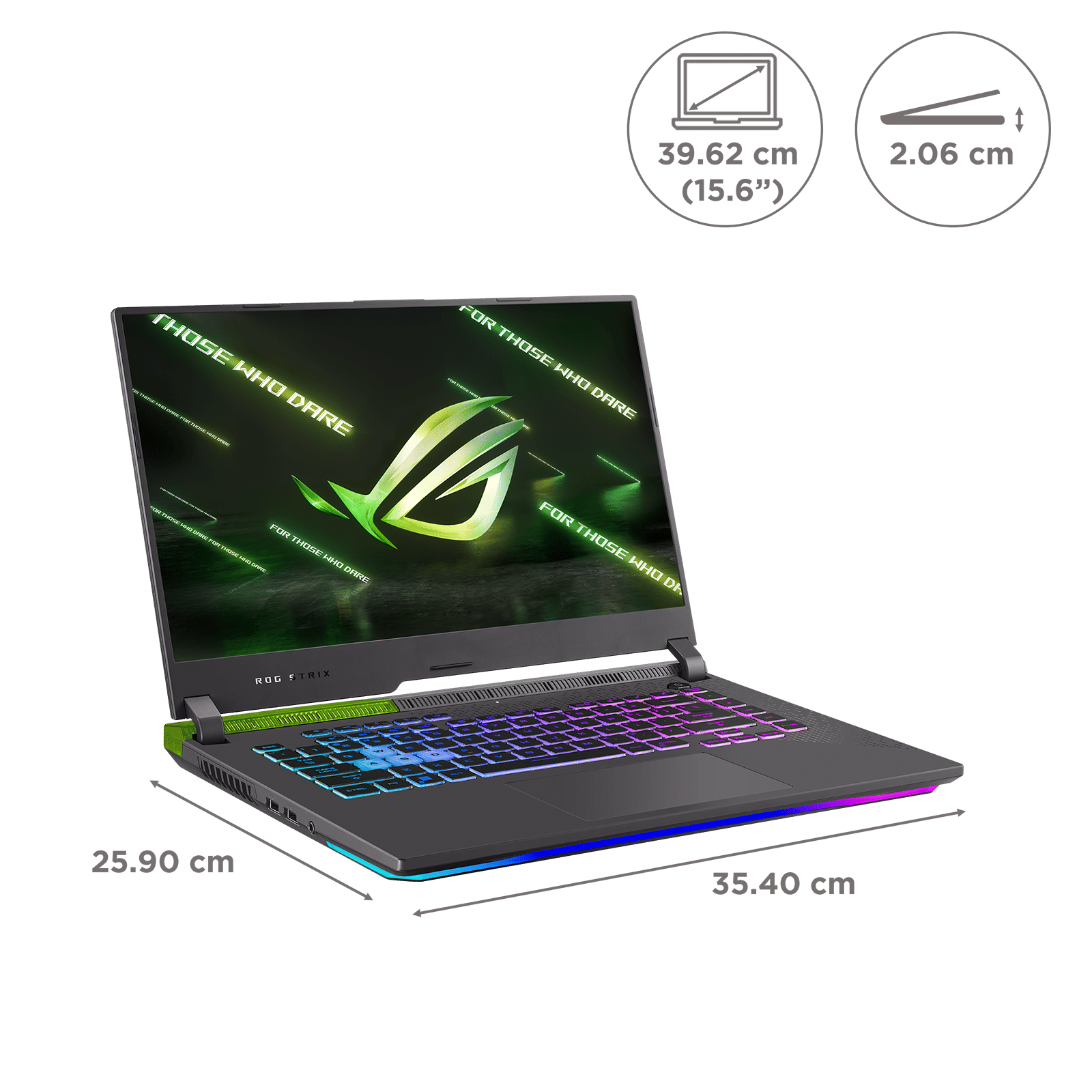 ASUS ROG Strix G15 AMD Ryzen 7 (15.6 inch, 16GB, 1TB, Windows 11, MS Office, NVIDIA GeForce RTX 3050 Graphics, FHD IPS Display, Volt Green, G513RC-HN084WS)_2