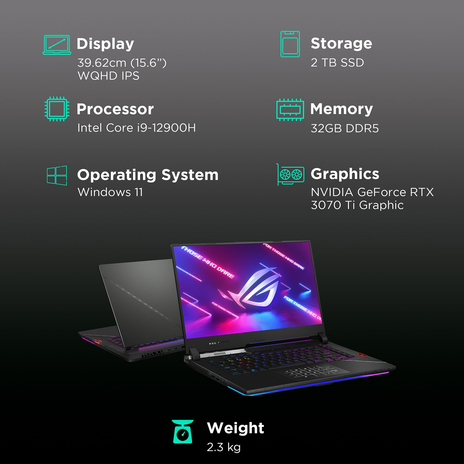 ASUS ROG Strix SCAR 15 Intel Core i9 12th Gen (15.6 inch, 32GB, 2TB, Windows 11, MS Office 2021, NVIDIA GeForce RTX 3070 Ti Graphics, WQHD IPS Display, Off Black, G533ZW-LN106WS) ASUS ROG Strix SCAR 15 Intel Core i9 12th Gen (15.6 inch, 32GB, 2TB, Windows 11, MS Office 2021, NVIDIA GeForce RTX 3070 Ti Graphics, WQHD IPS Display, Off Black, G533ZW-LN106WS)_3