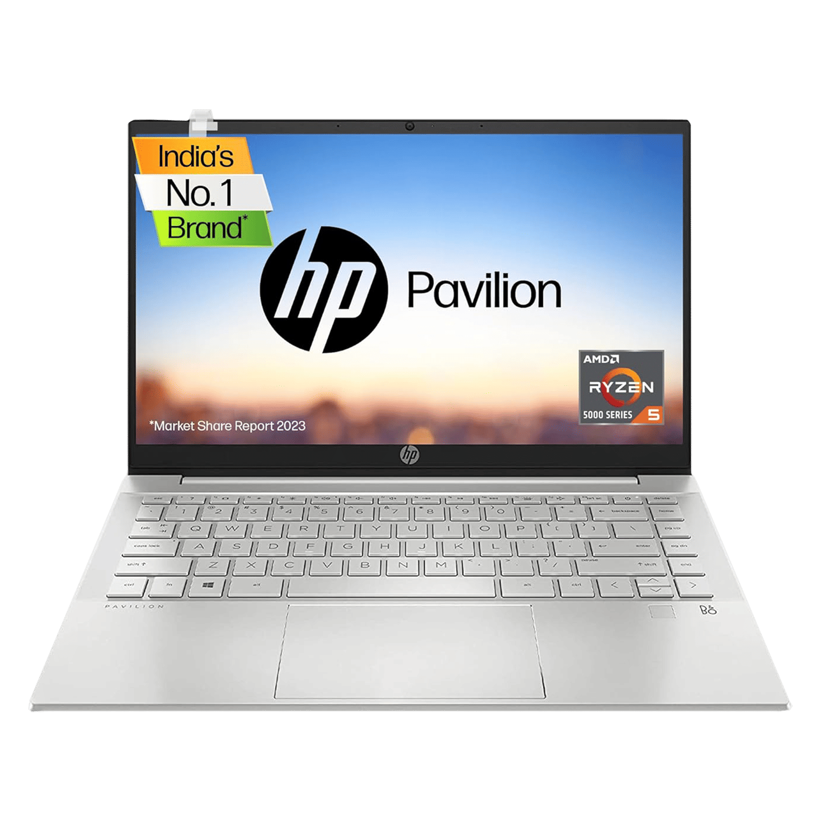 HP Pavilion 14-ec1003AU AMD Ryzen 5 (14 inch, 8GB, 512GB, Windows 11, MS Office 2021, AMD Radeon Graphics, FHD IPS Display, Natural Silver, 689H4PA#ACJ)_1