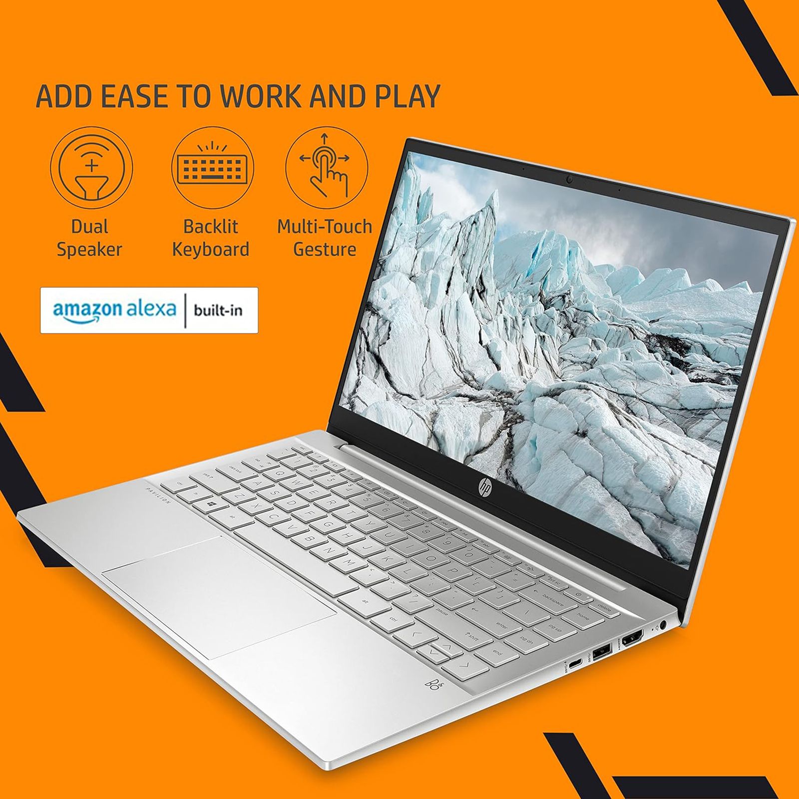 HP Pavilion 14-ec1003AU AMD Ryzen 5 (14 inch, 8GB, 512GB, Windows 11, MS Office 2021, AMD Radeon Graphics, FHD IPS Display, Natural Silver, 689H4PA#ACJ)_8